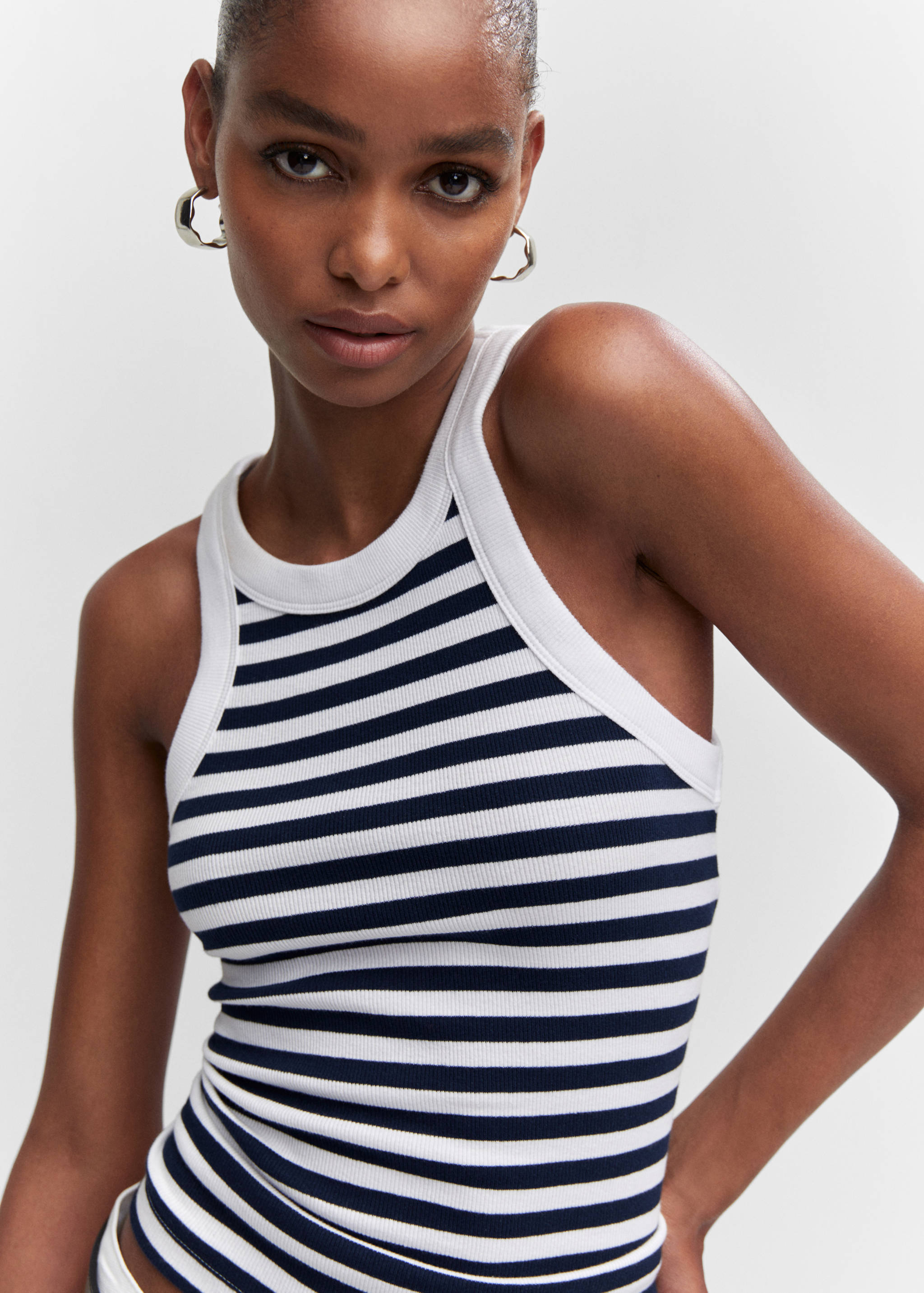 Top côtelé en coton - Détail de l'article 1