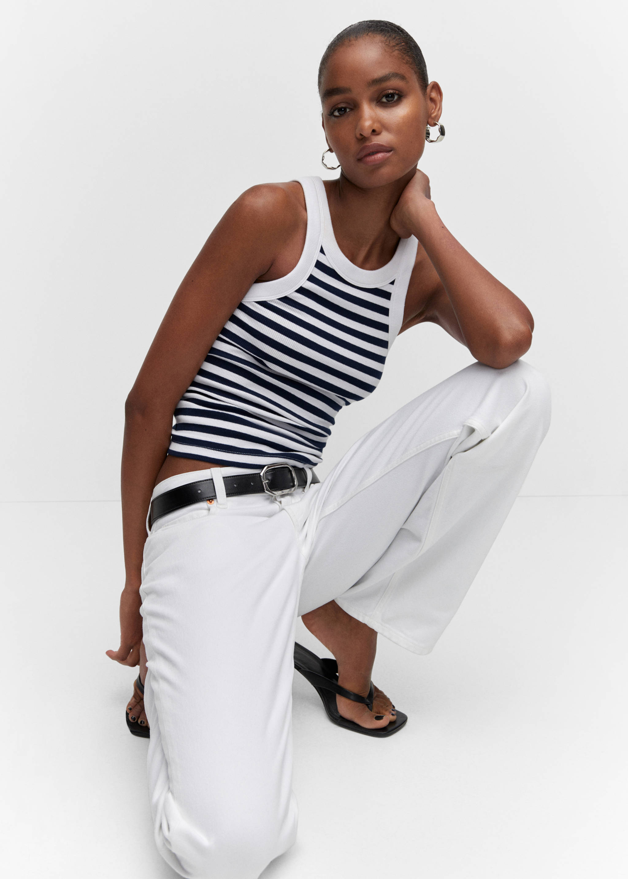 Top côtelé en coton - Détail de l'article 2