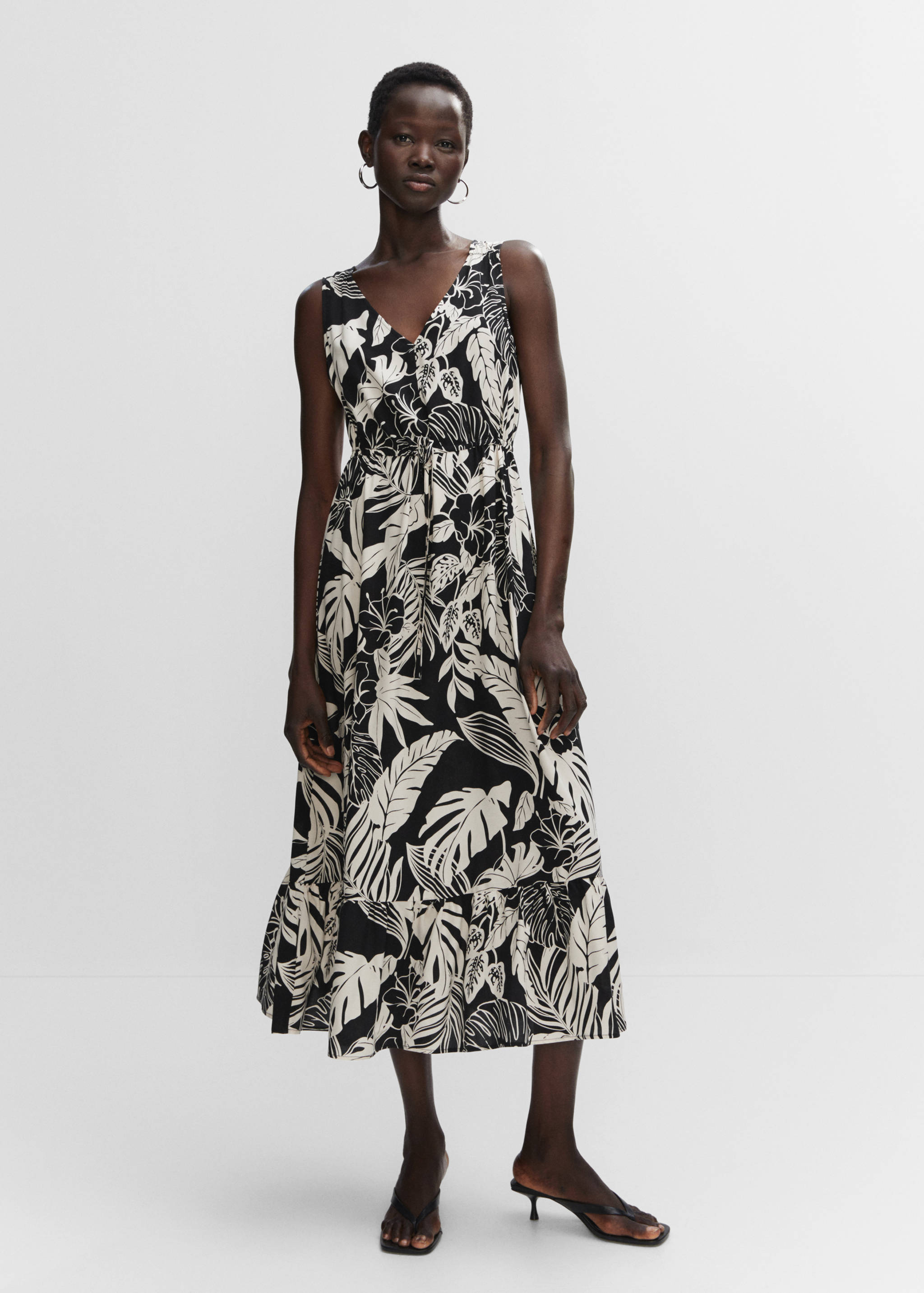 Vestido estampado lazo - Plano general