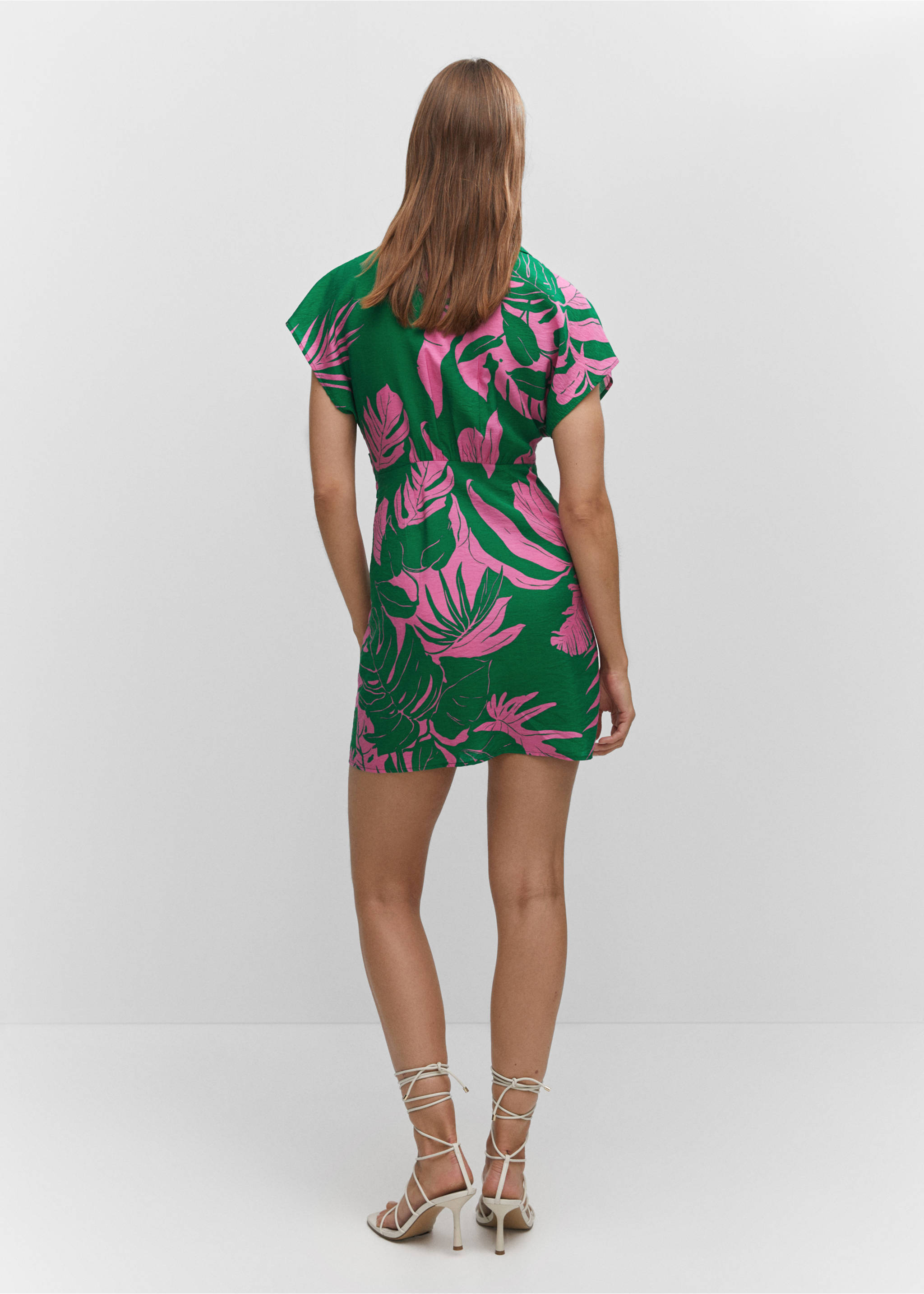 Tropical shirt dress - Reverse of the article, Green. Ref: 57050249-00.