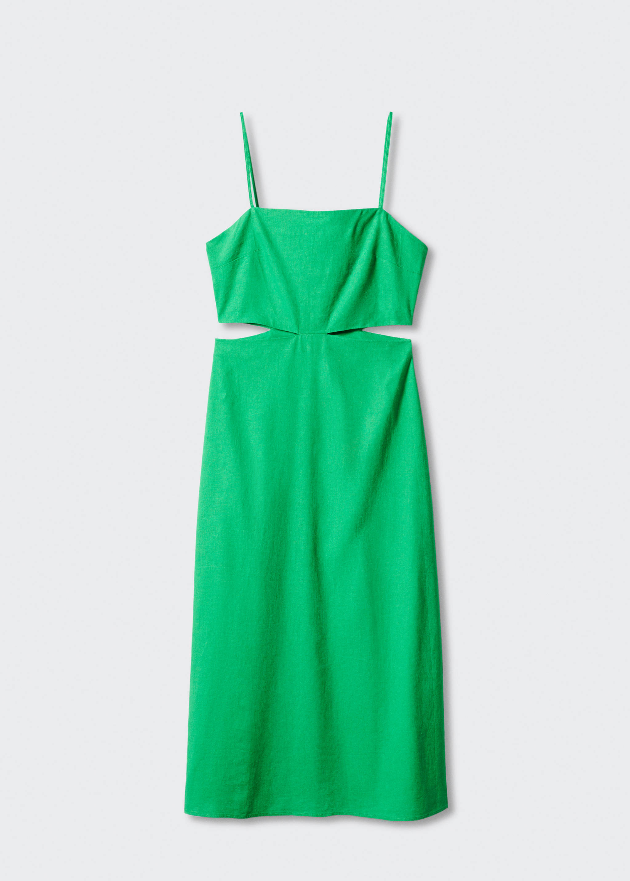 Cut-out linen-blend dress - Article without model