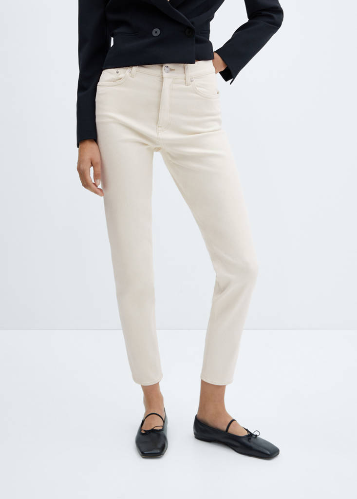 Newmom comfort high-rise jeans — Off White