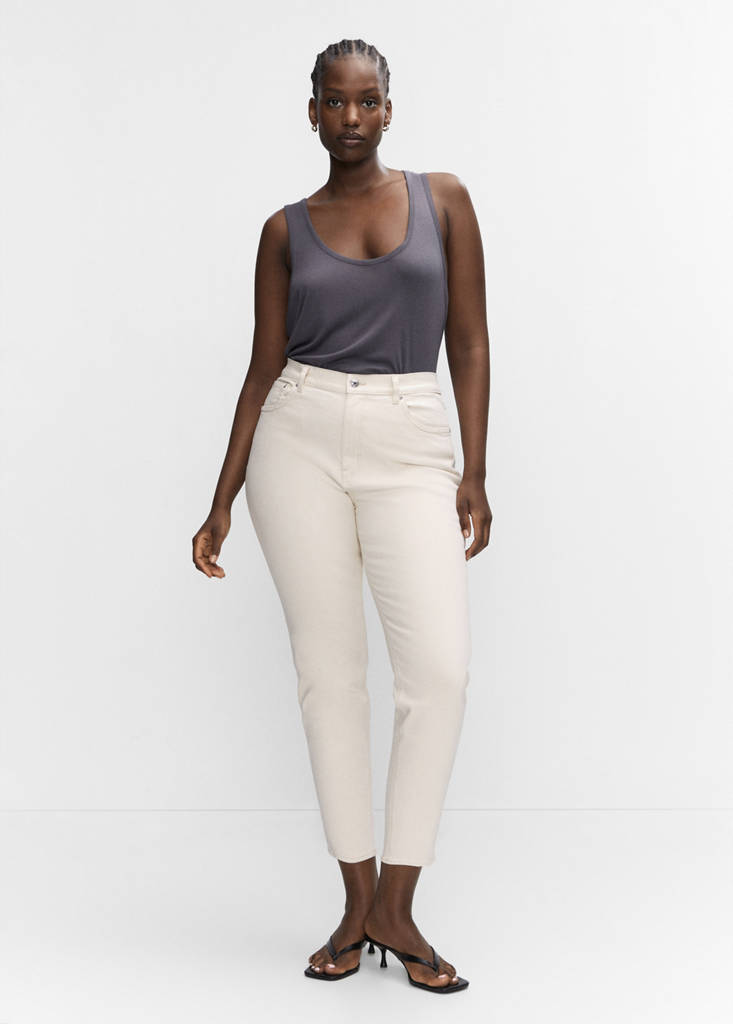 Newmom comfort high-rise jeans — Off White