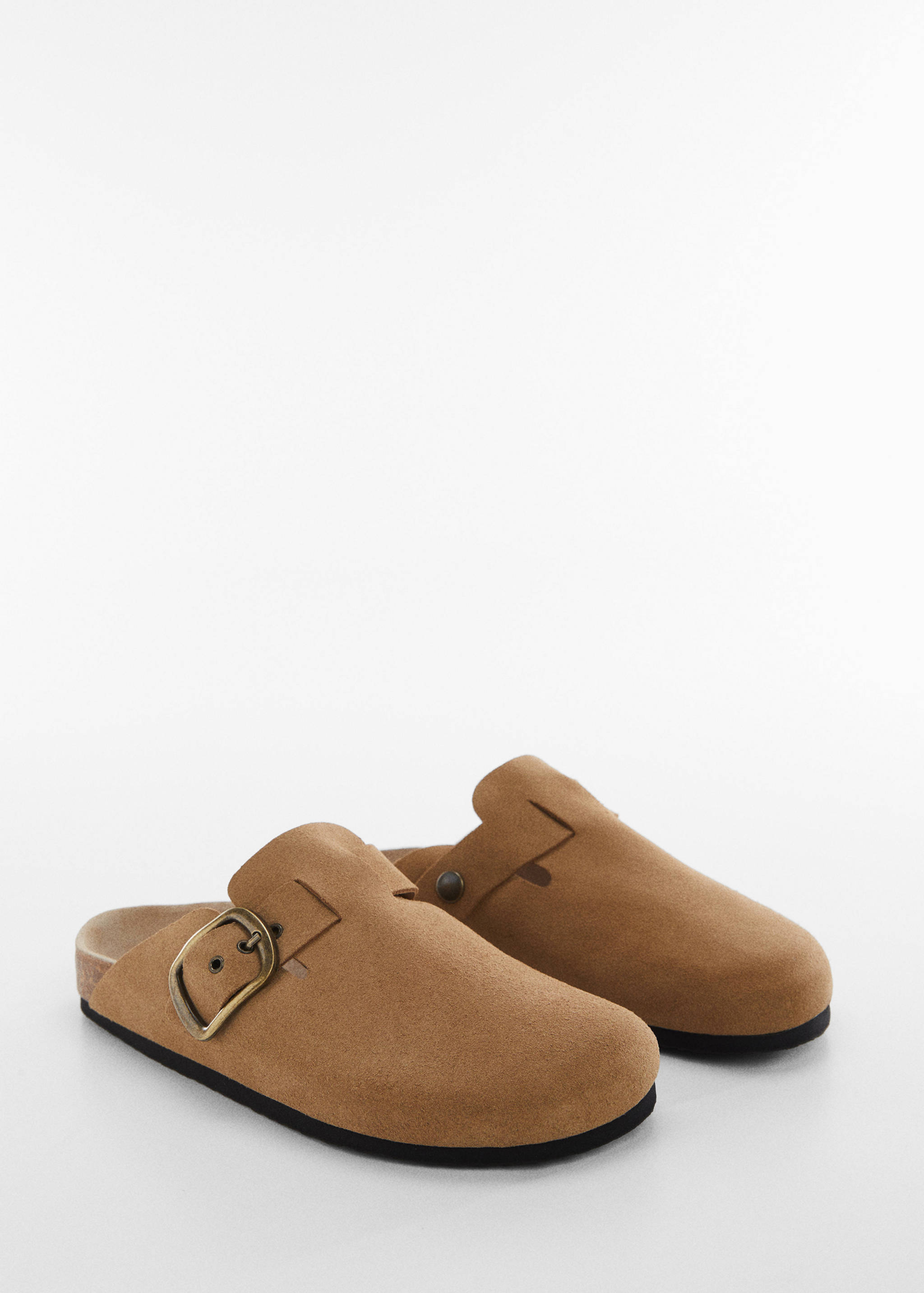 Sabots cuir boucle - Plan moyen