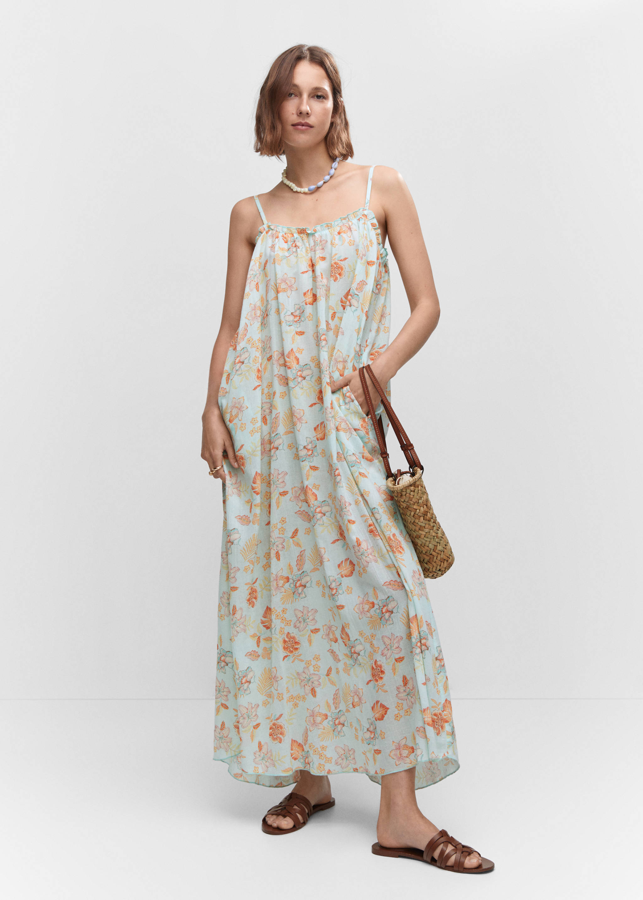 Robe longue à fleurs - Plan général