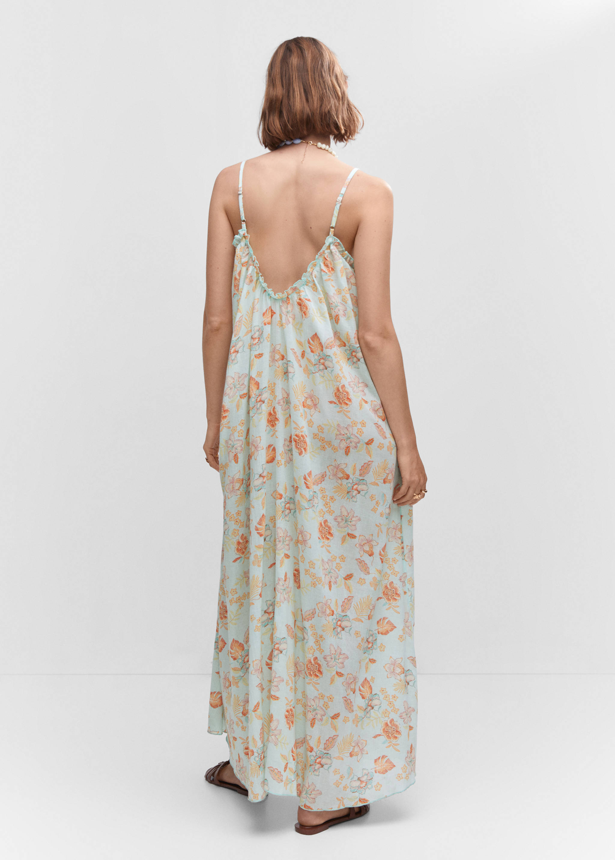 Robe longue à fleurs - Verso de l’article