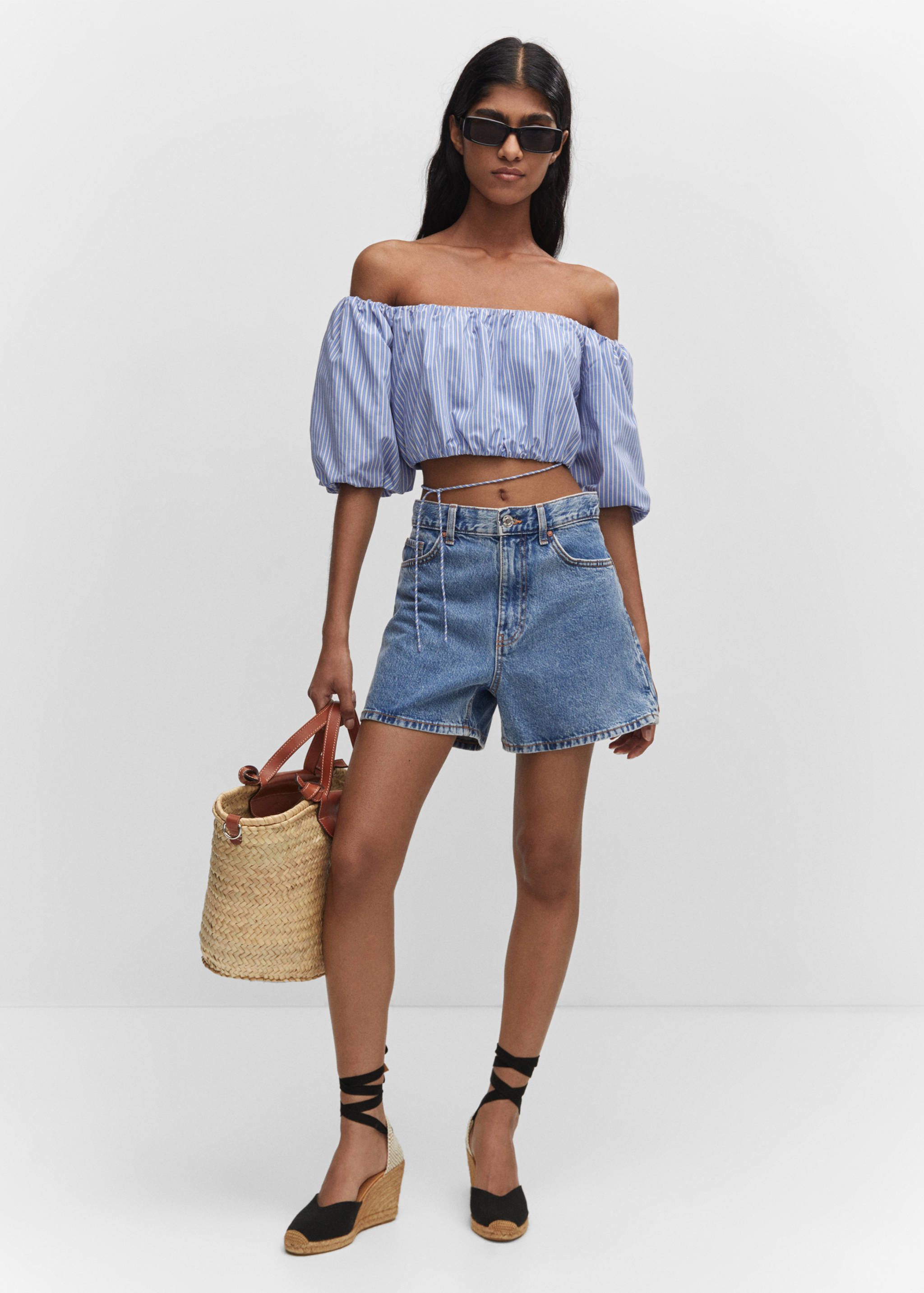 Wedge shoe with straps - General plane