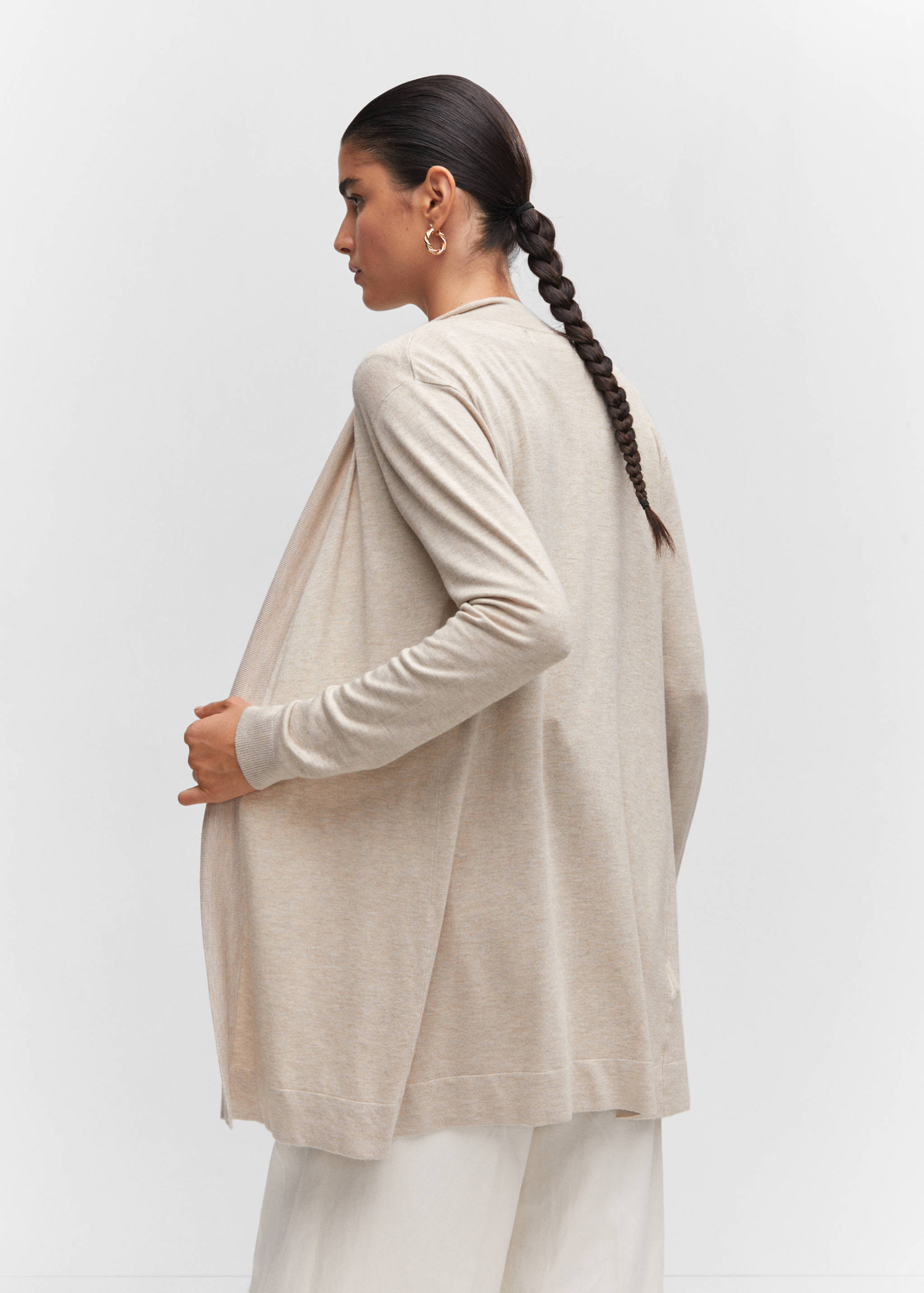 Fine-knit cardigan - Reverse of the article