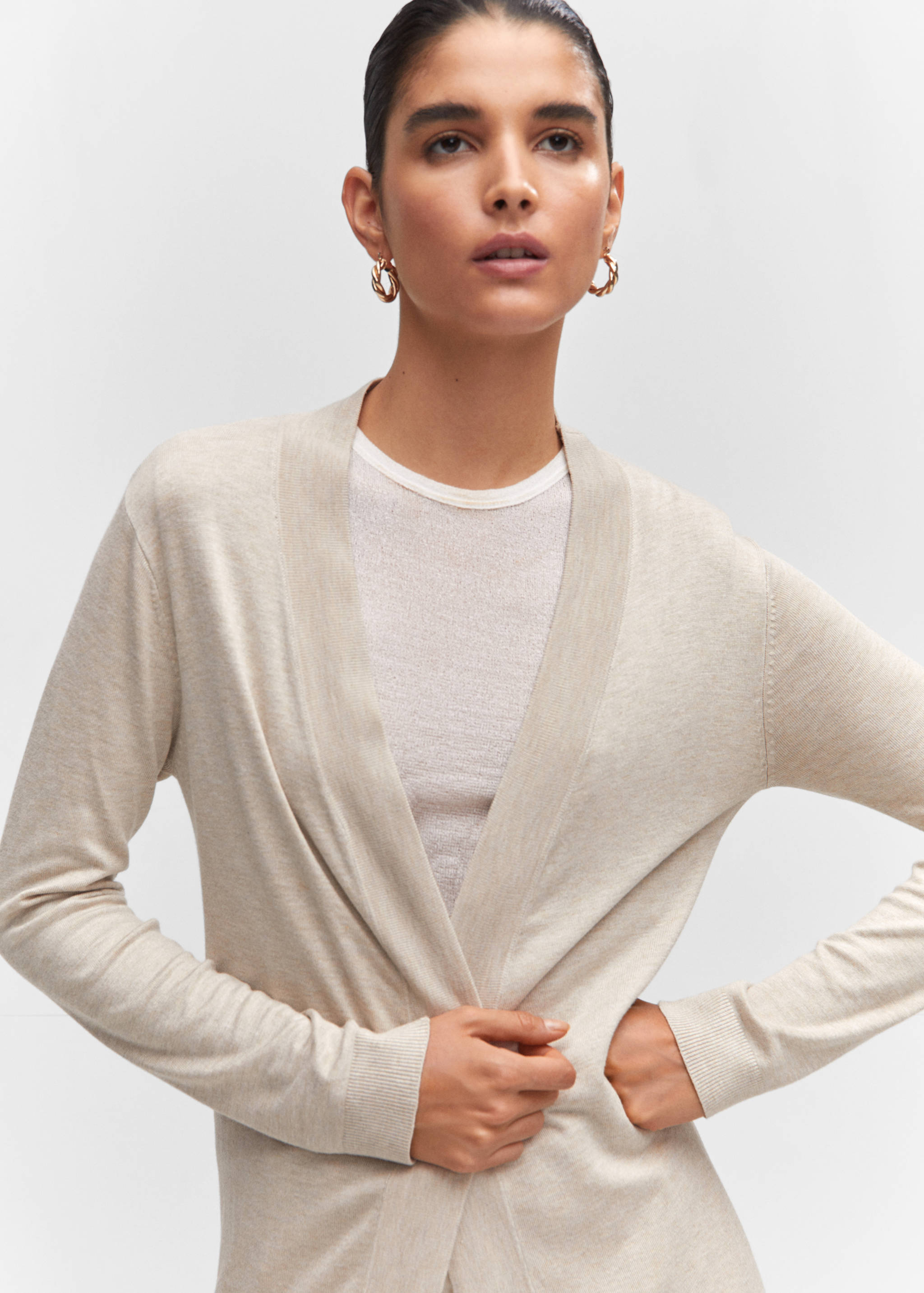 Fine-knit cardigan - Details of the article 1