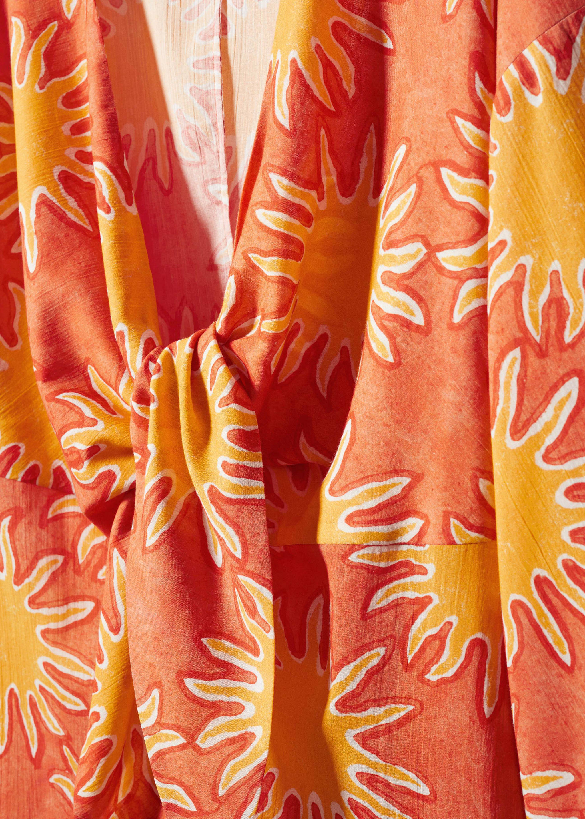 Printed dress with knot detail - Details of the article 8