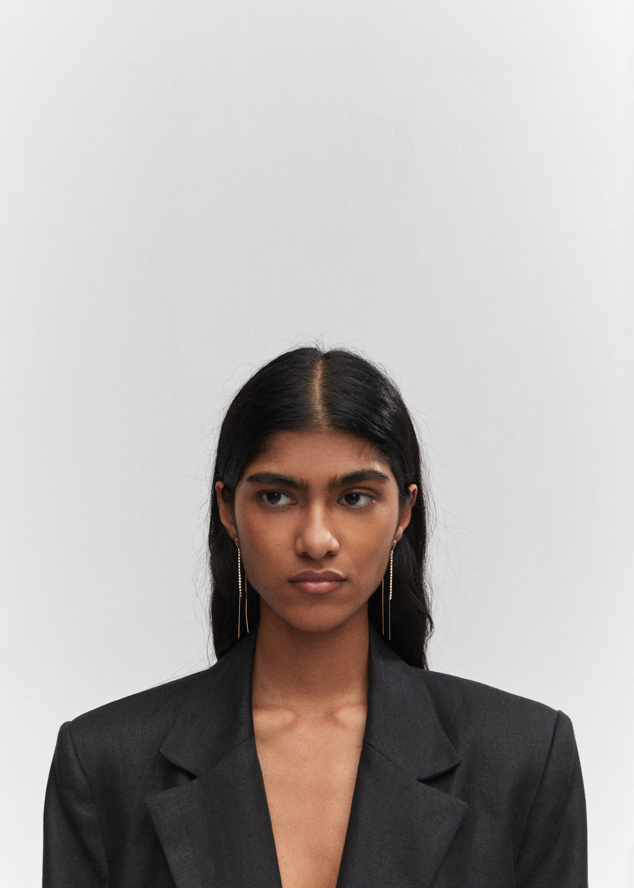 Boucles d'oreilles fil strass - Plan général