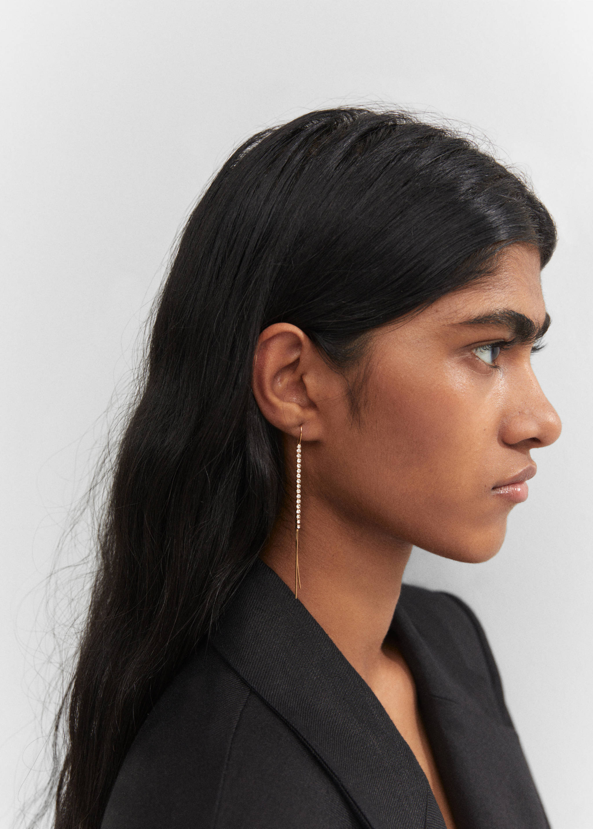 Boucles d'oreilles fil strass - Détail de l'article 9