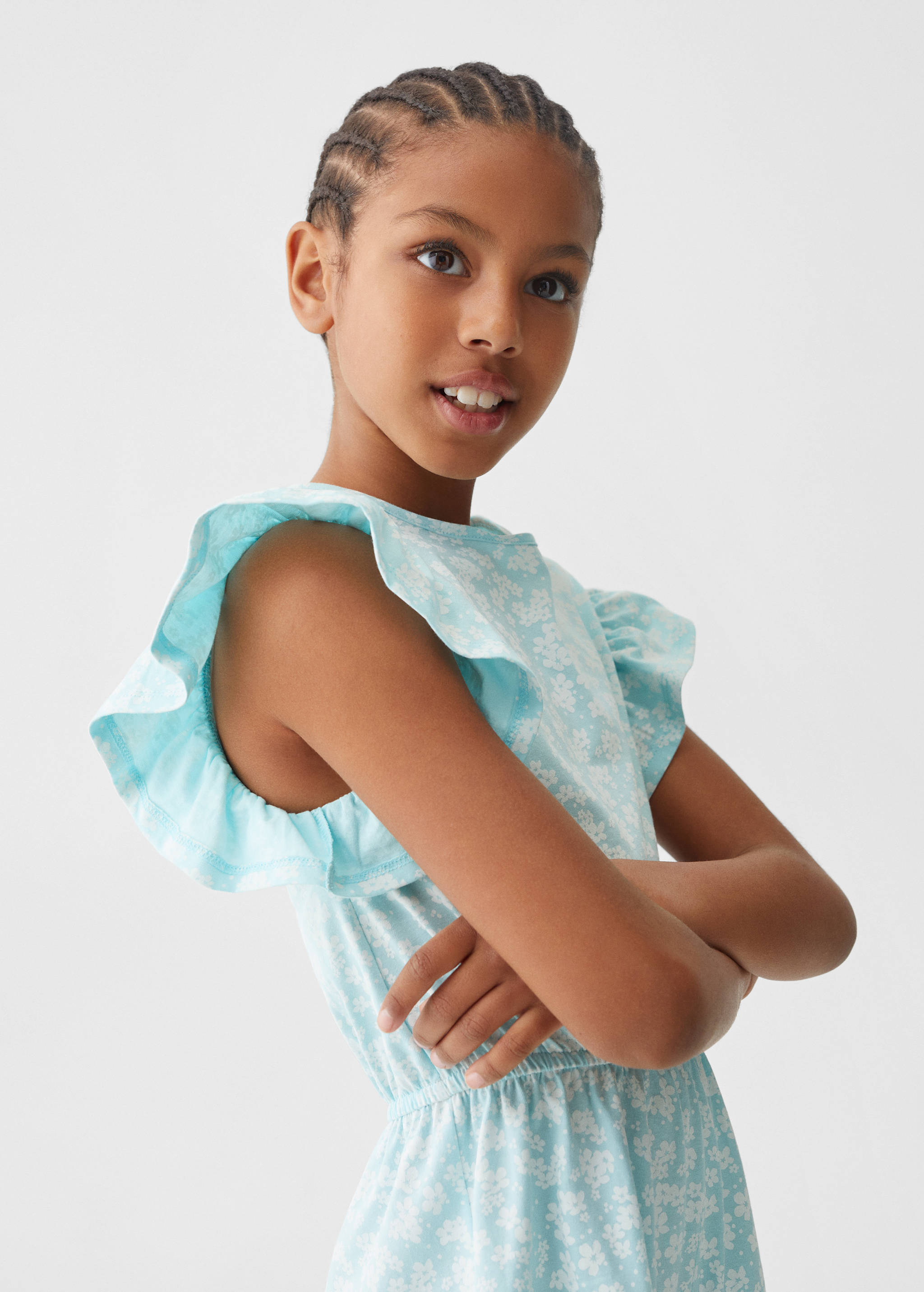 花朵印花连身裤 - null