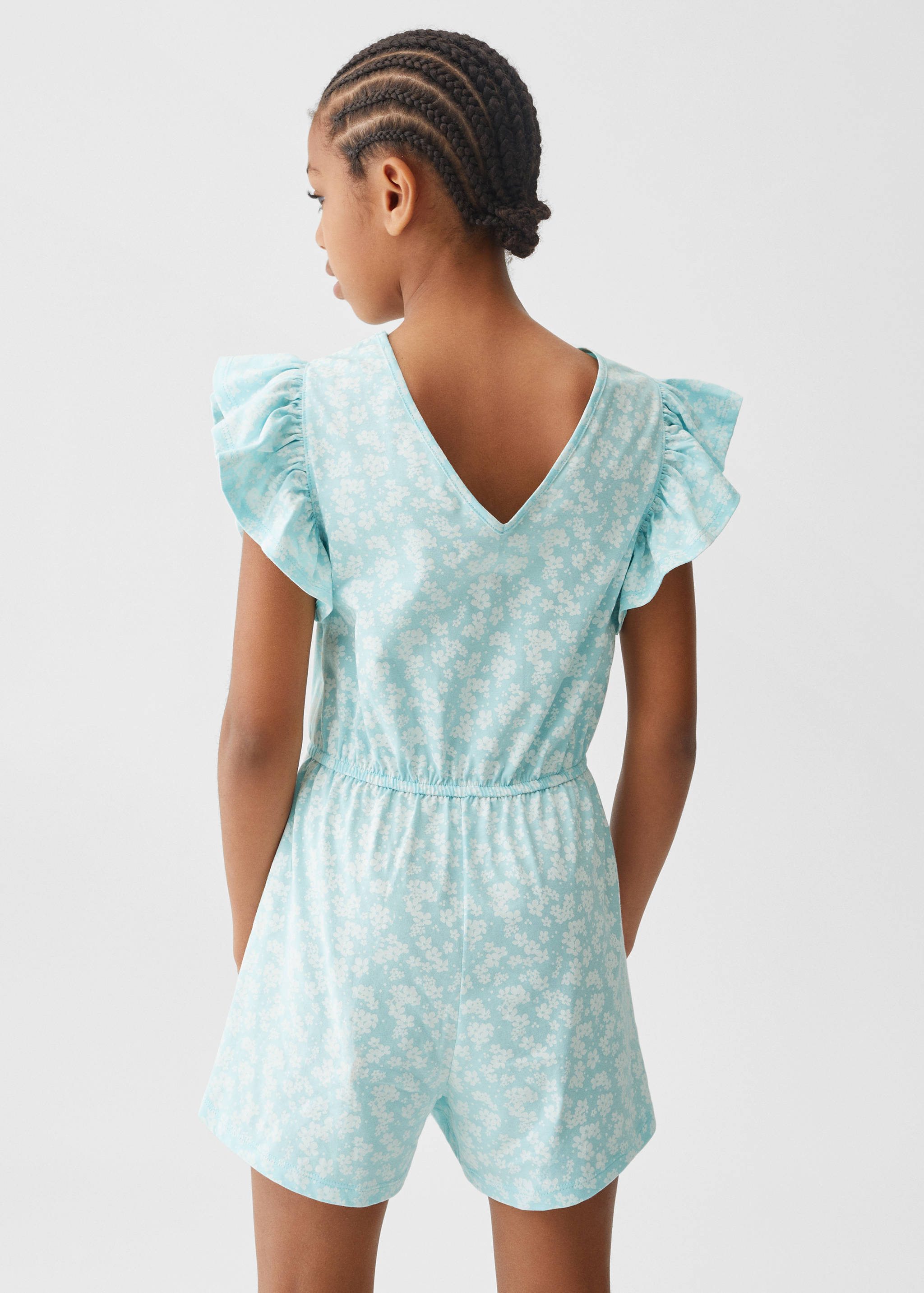 花朵印花连身裤 - null