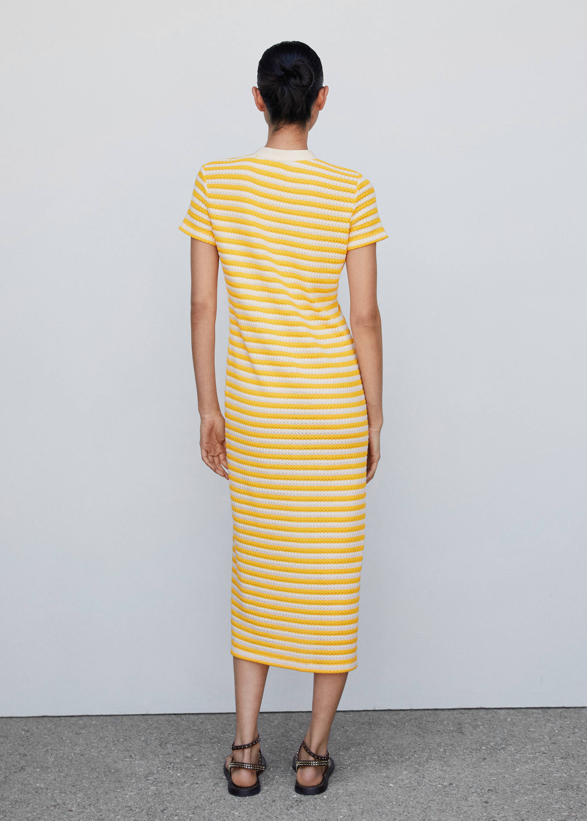 Striped jersey dress - Reverse of the article