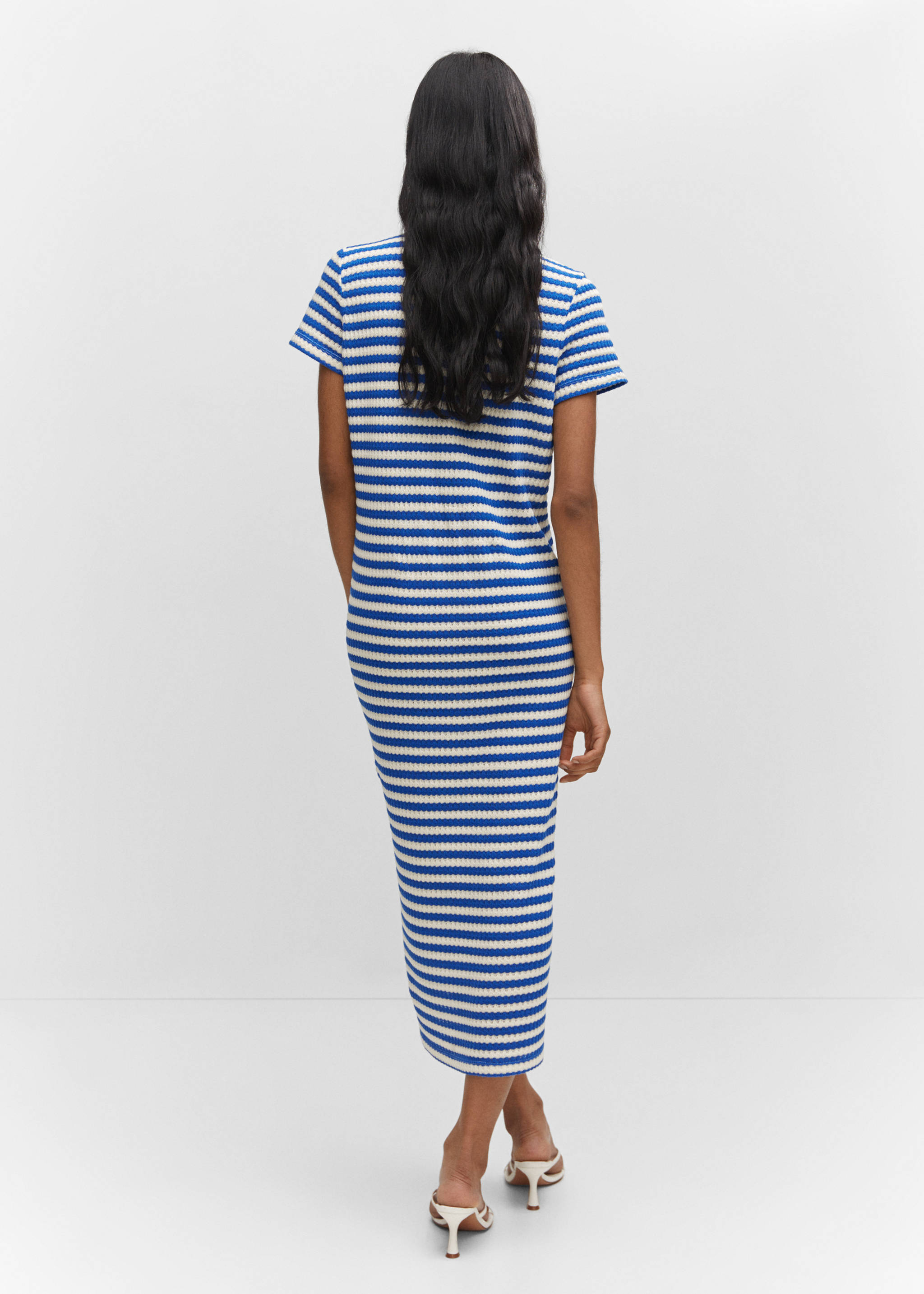Striped jersey dress - Reverse of the article
