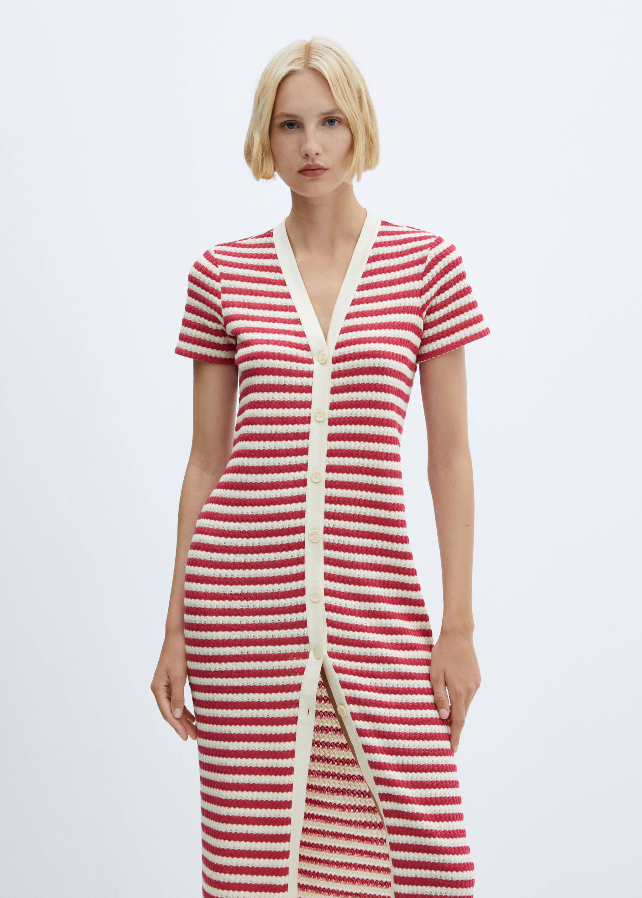 Striped jersey dress - Medium plane
