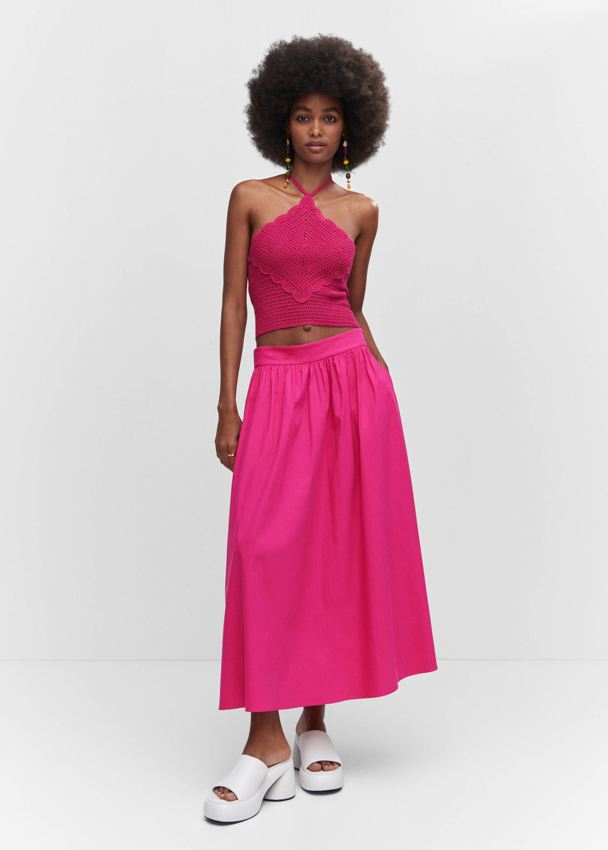 Pleat detail long skirt - General plane