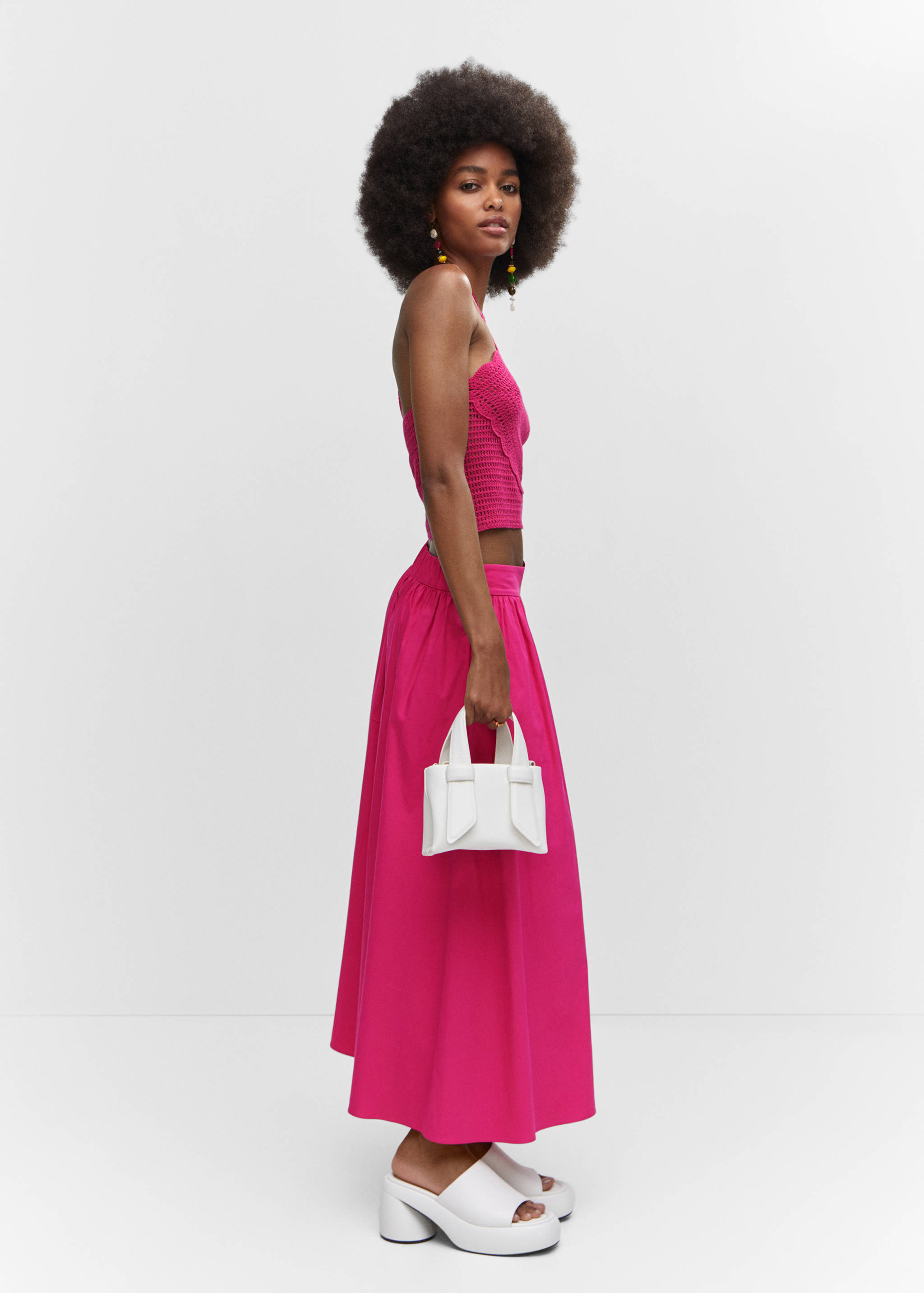 Pleat detail long skirt - Details of the article 2