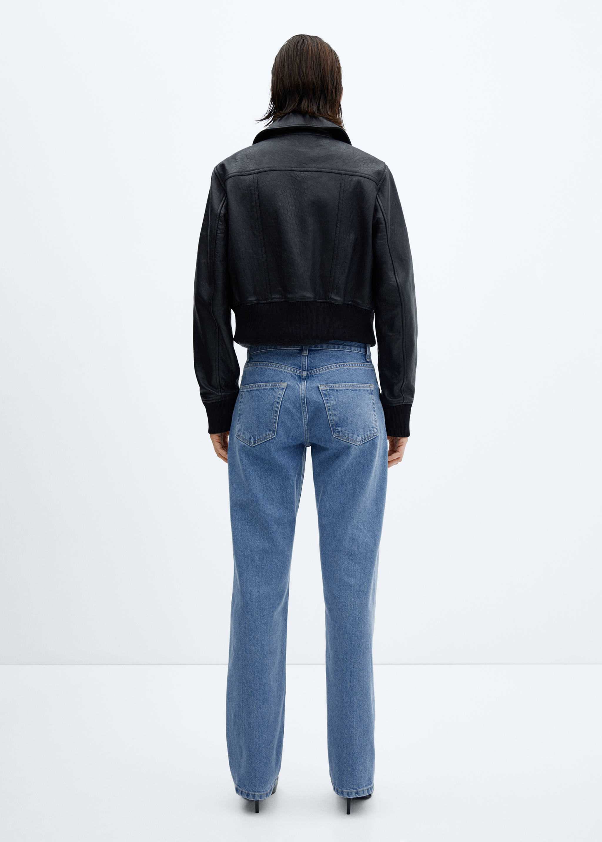 Jeans rectos tiro medio - Reverso del artículo