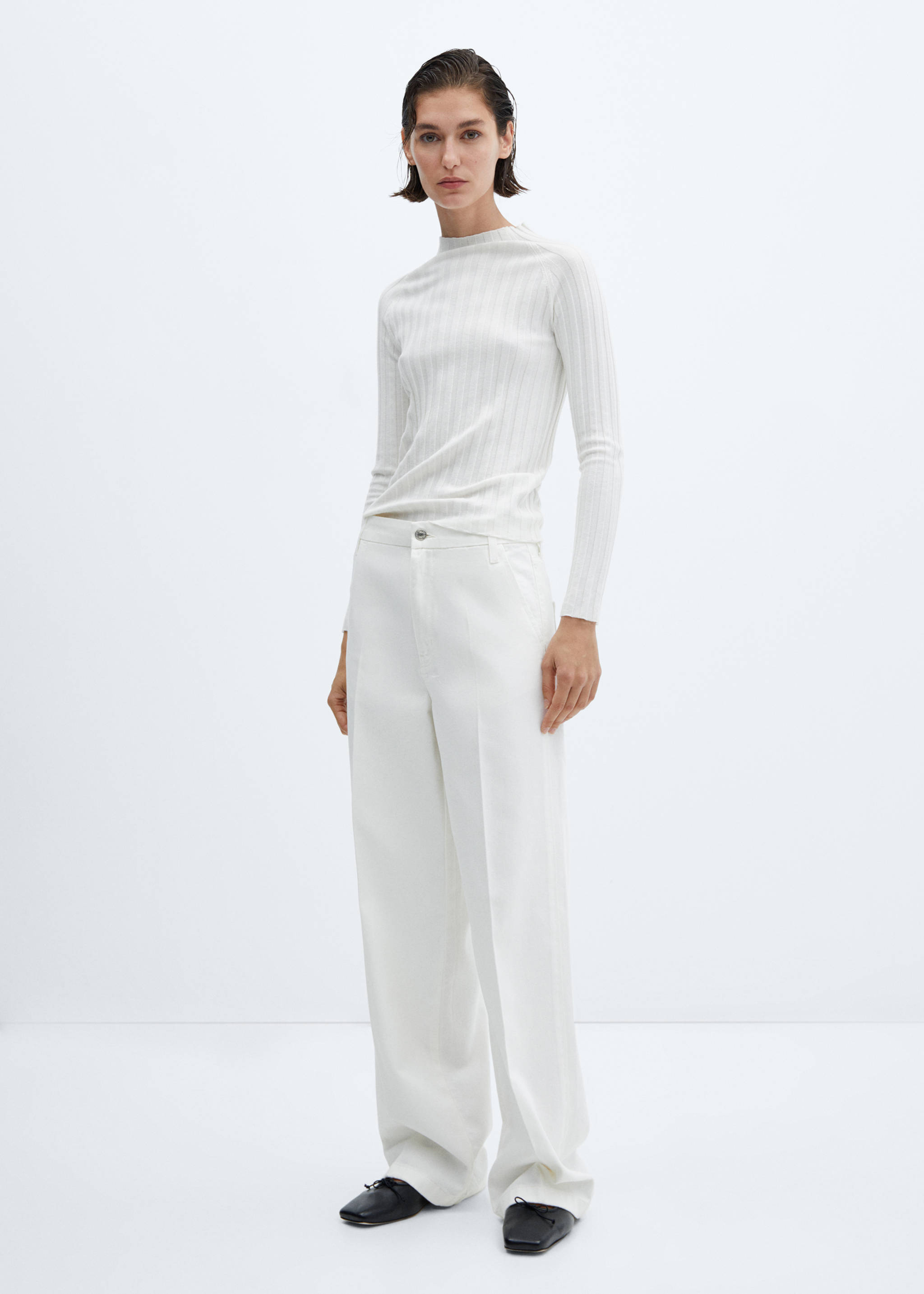 Mid-rise straight jeans - General plane