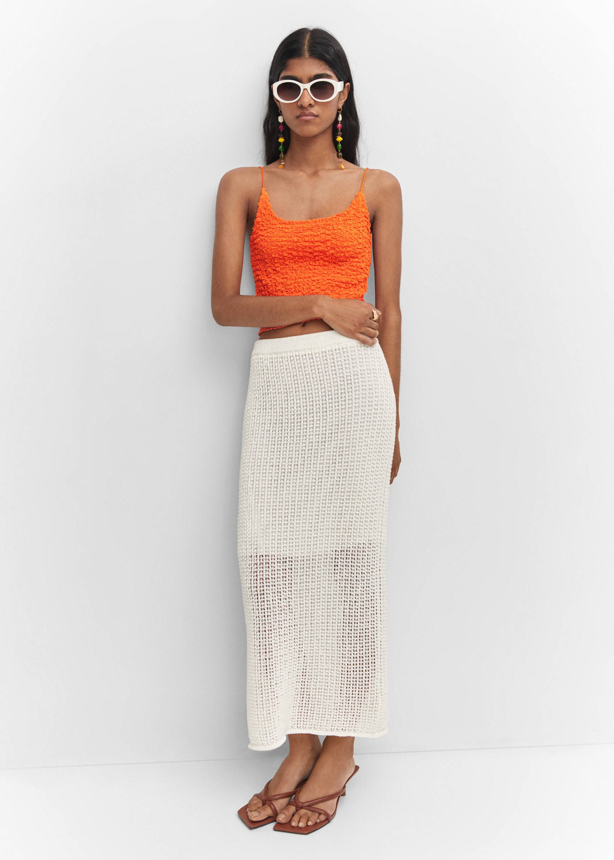 Textured crop top - General plane