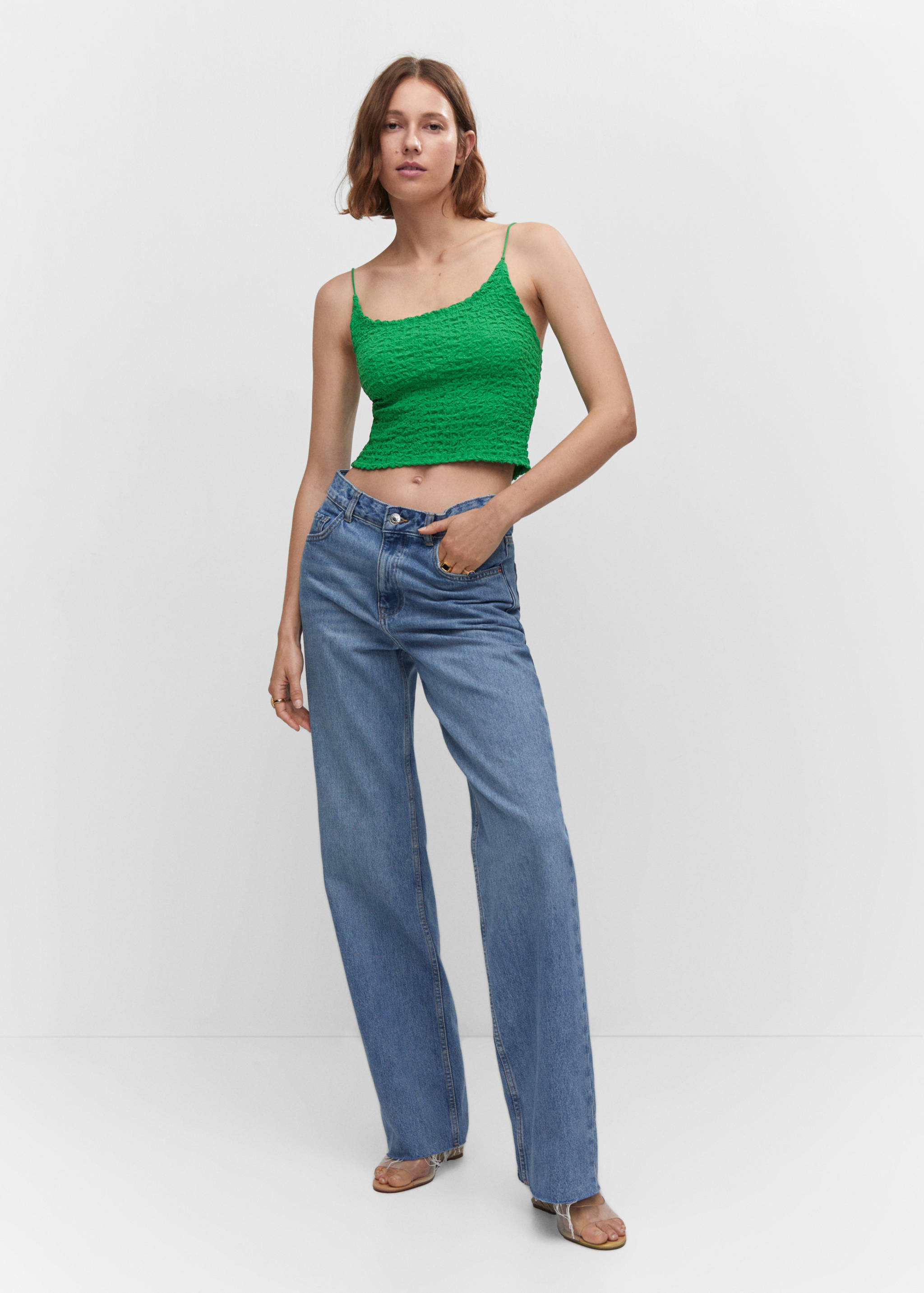 Textured crop top - General plane