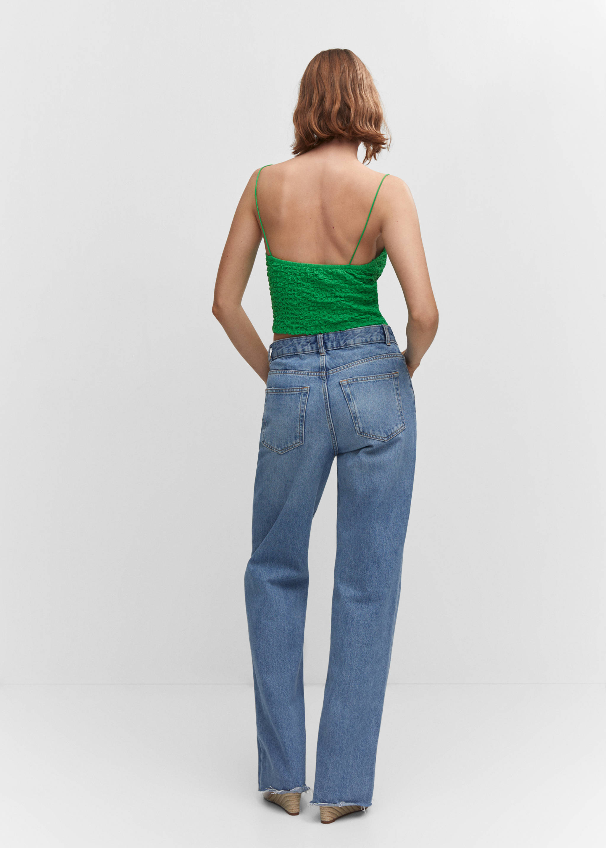 Textured crop top - Reverse of the article