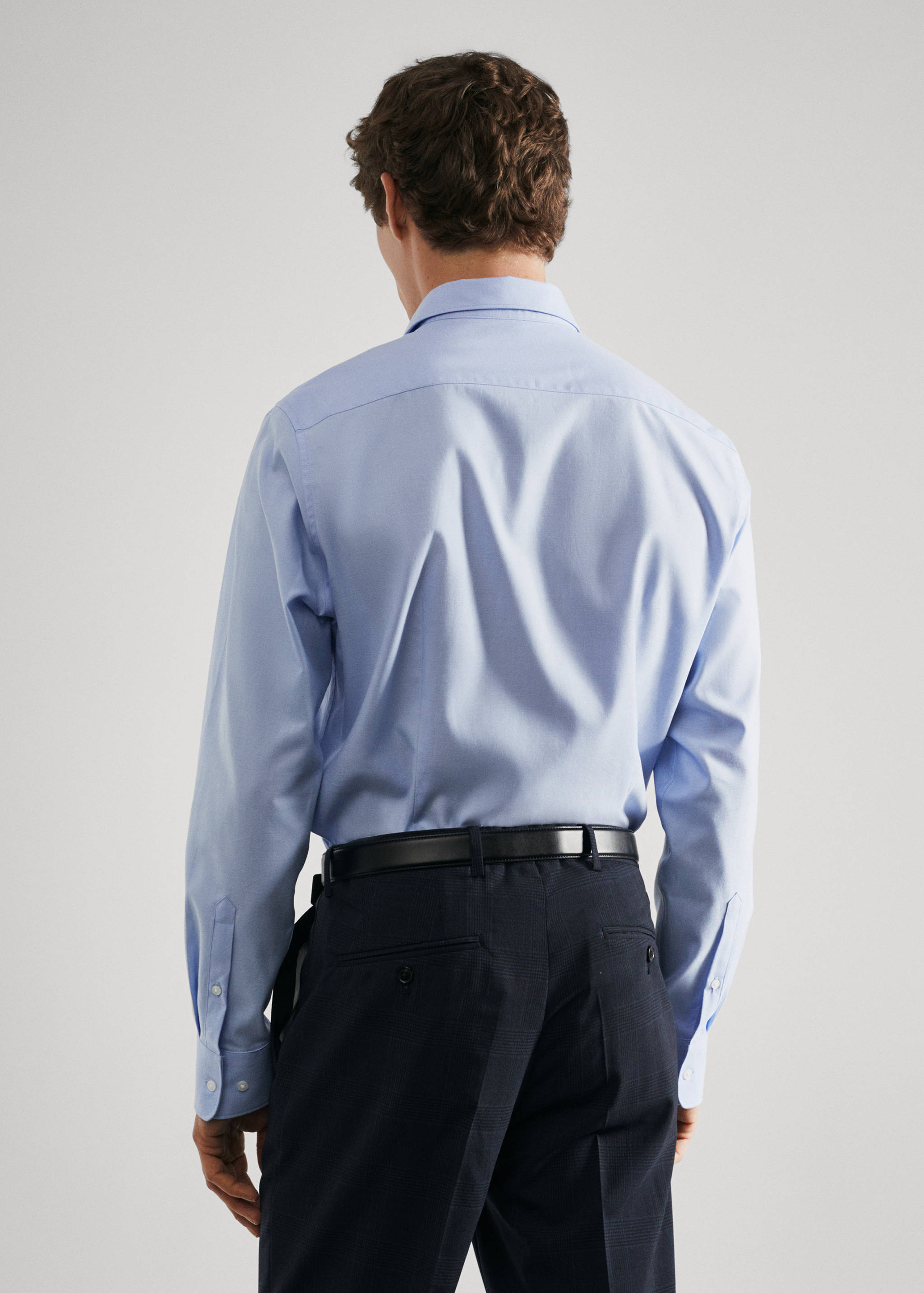 Camisa traje slim fit algodón popelín - Reverso del artículo