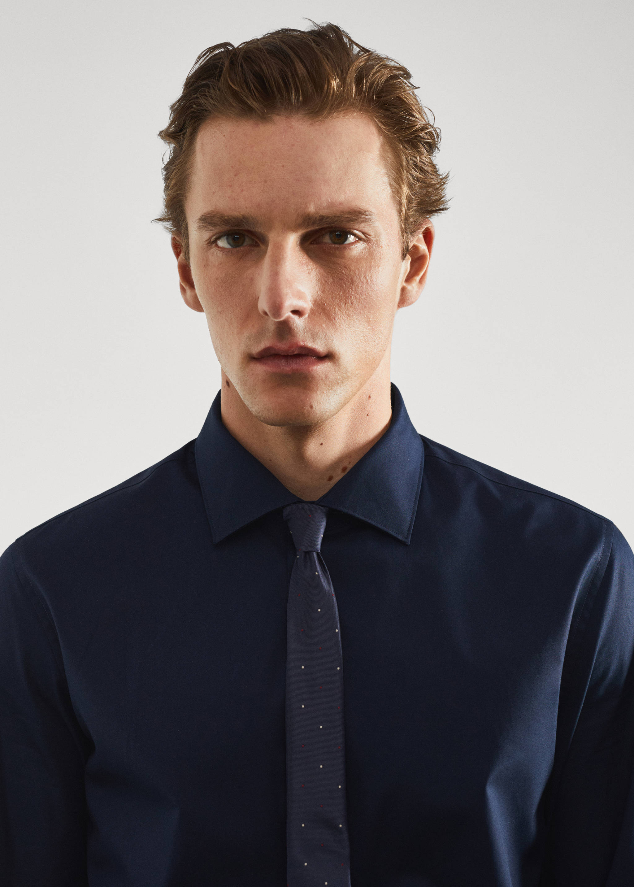 Camisa traje slim fit algodón popelín - Detalle del artículo 1