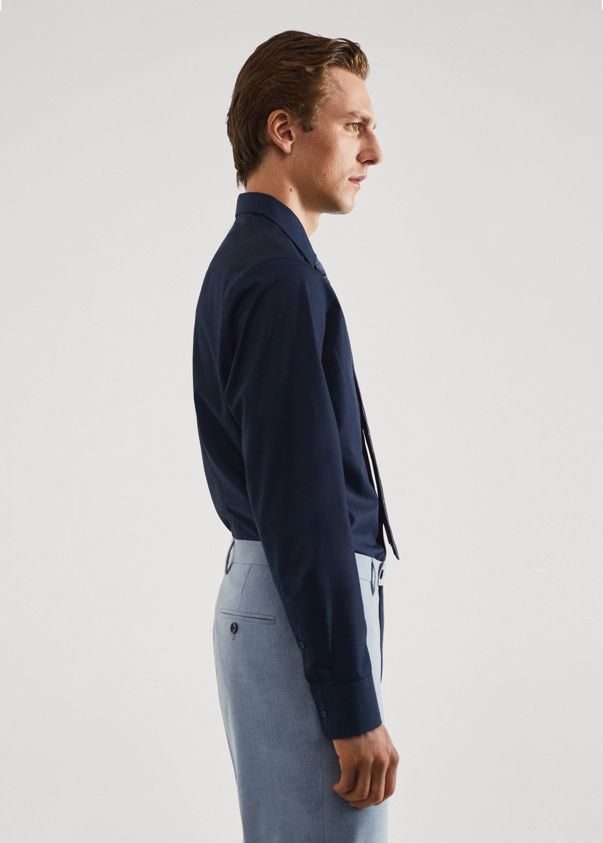 Camisa traje slim fit algodón popelín - Detalle del artículo 2