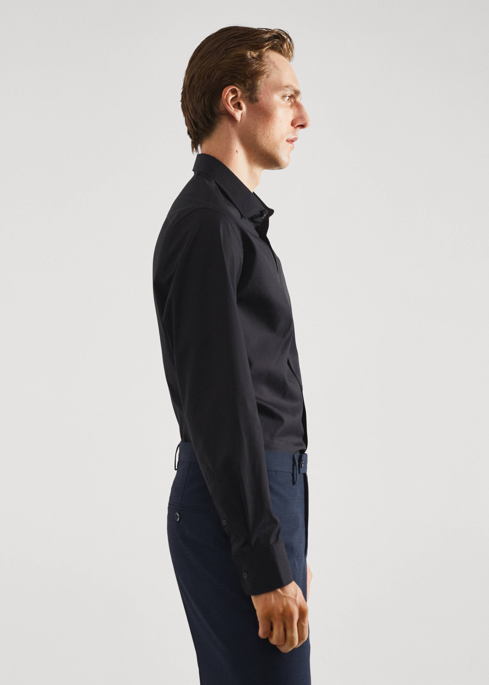 Camisa traje slim fit algodón popelín - Detalle del artículo 2