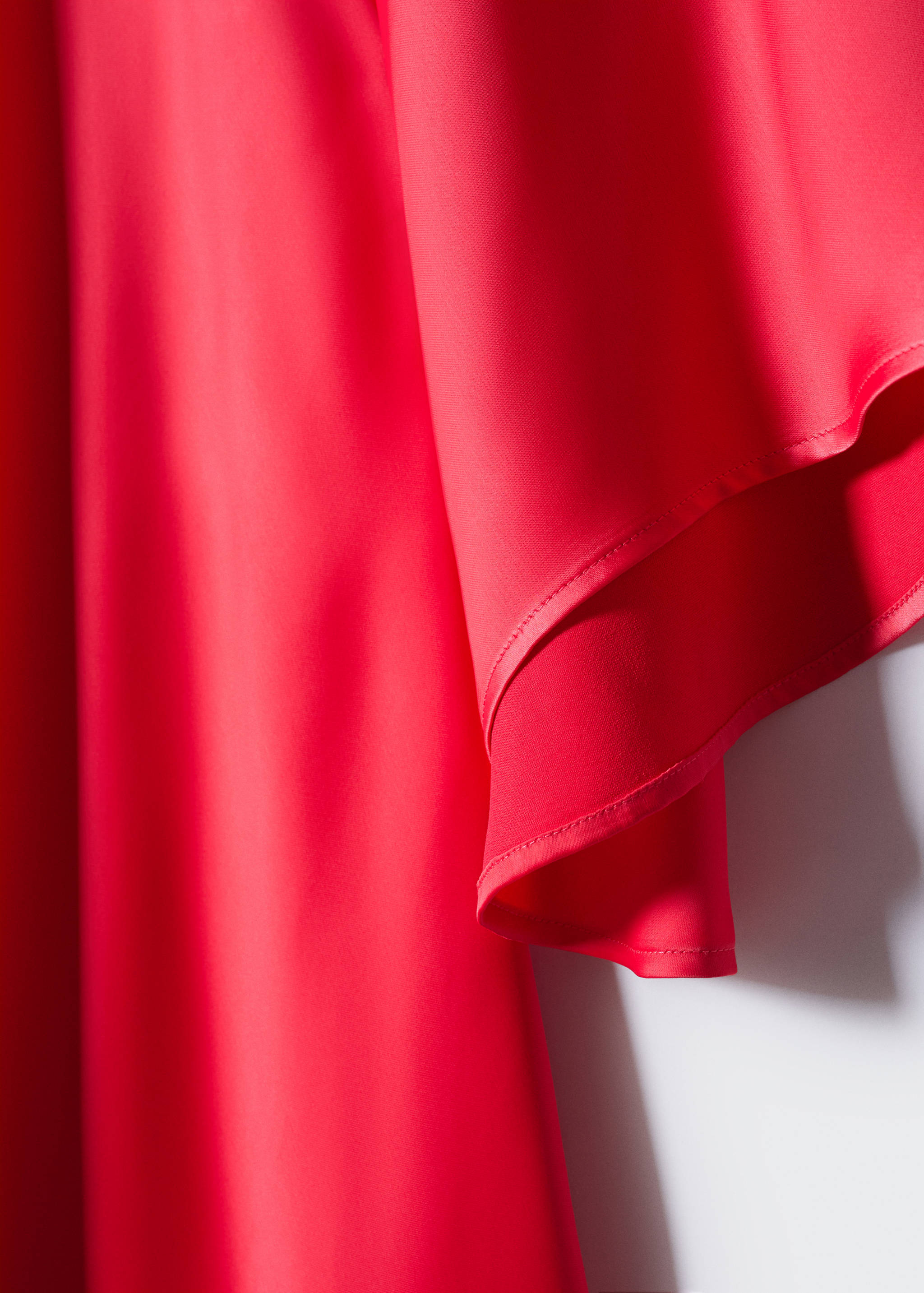 Flared-sleeve satin dress - Details of the article 8
