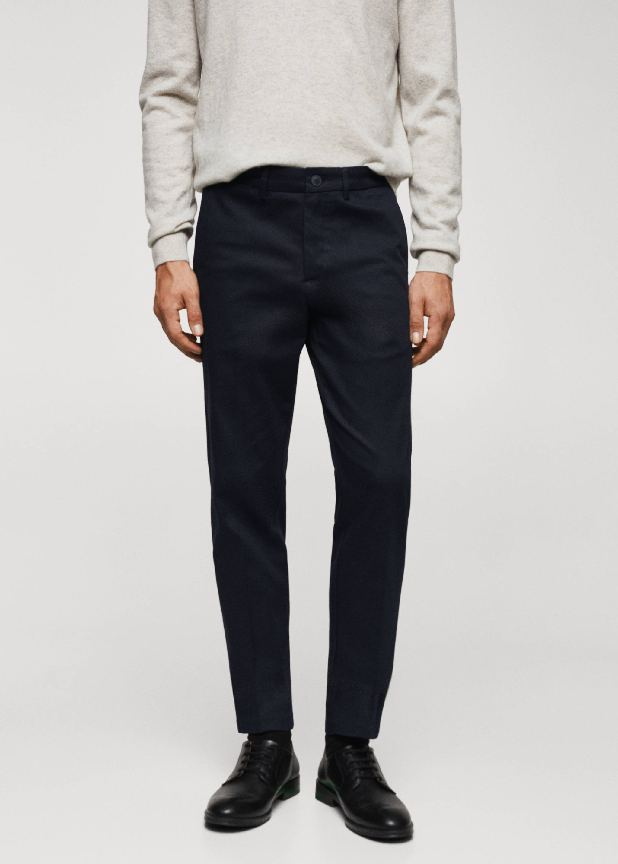 Slim fit chino trousers - Medium plane