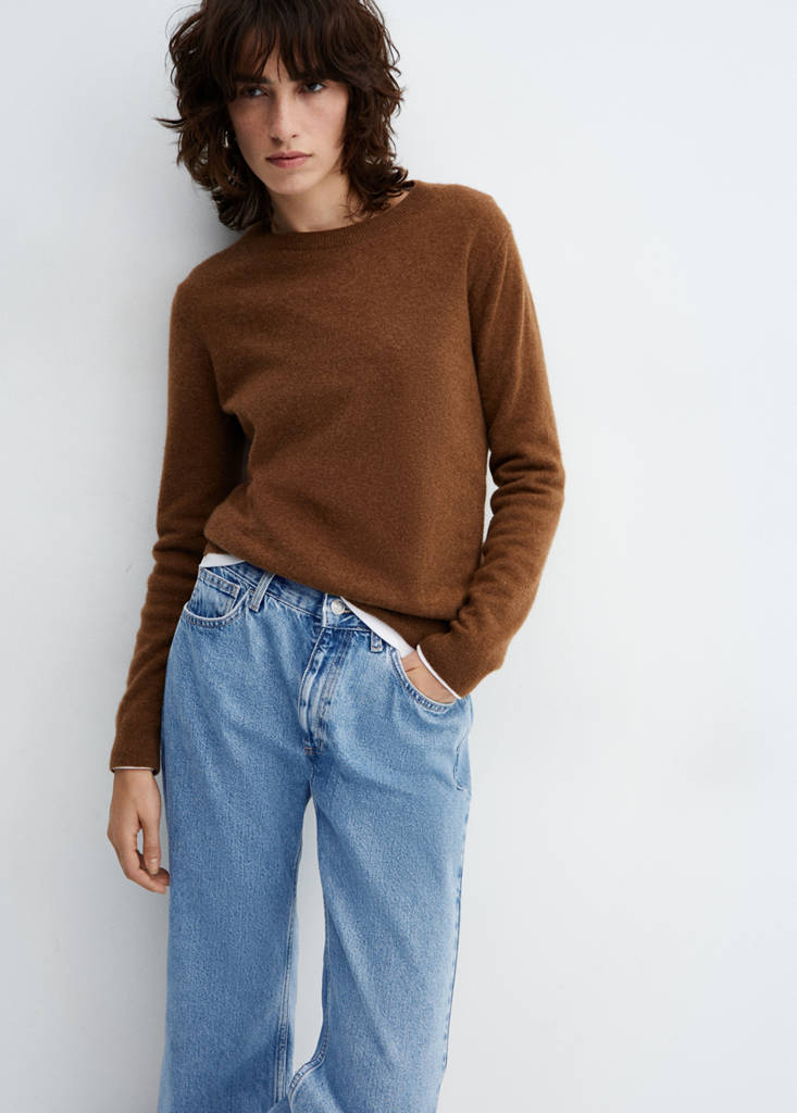 Mid-rise straight jeans — Medium Blue