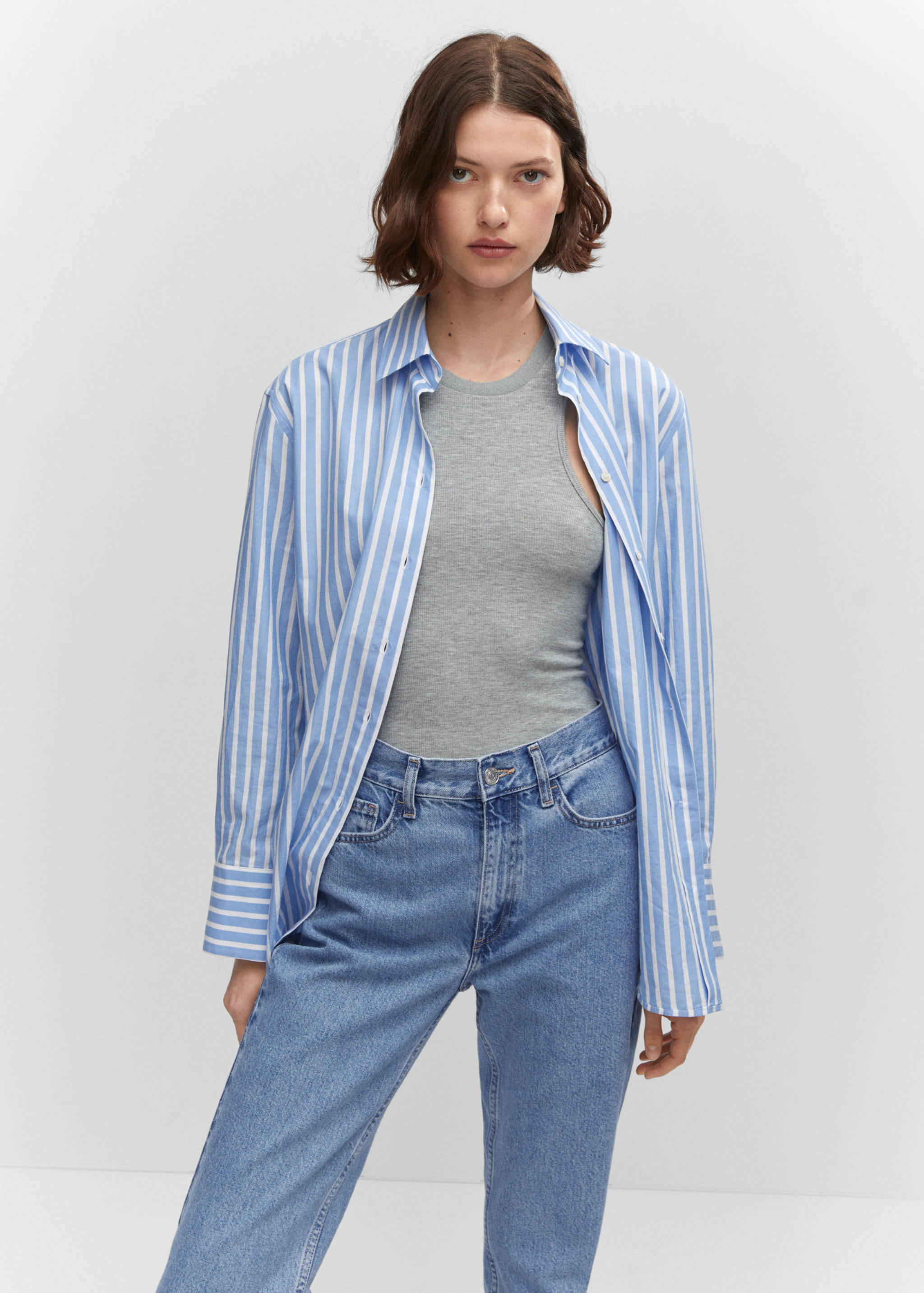 Mid-rise straight jeans - Details of the article 1