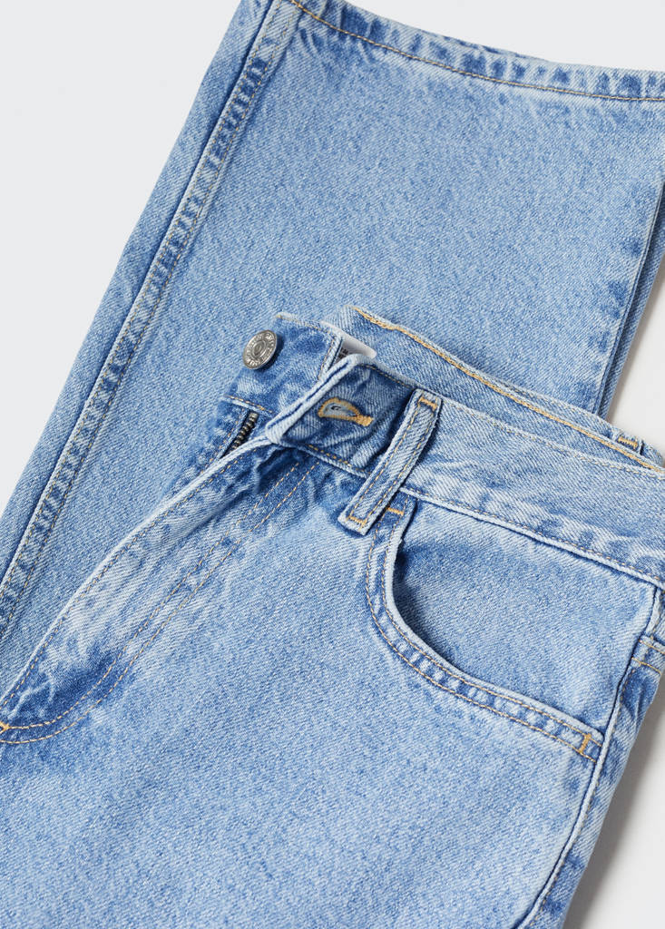 Mid-rise straight jeans — Medium Blue