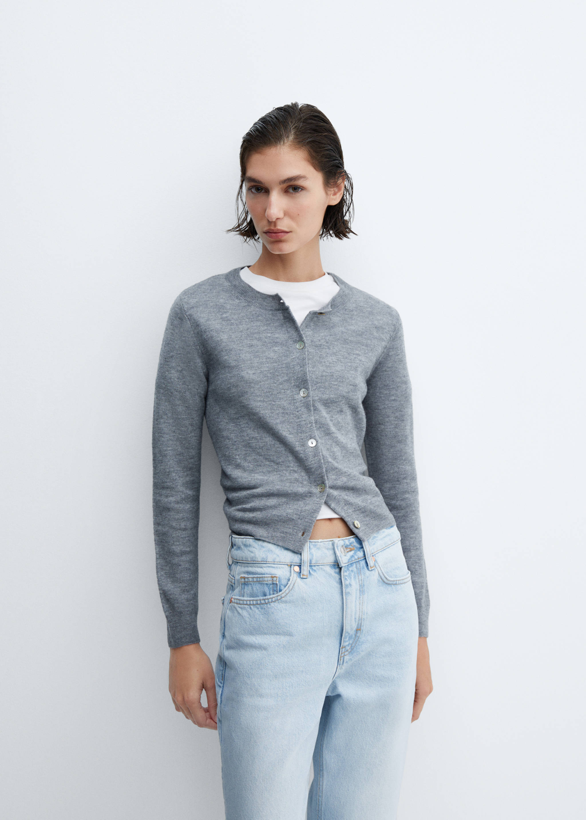 High waist straight jeans - Details of the article 1