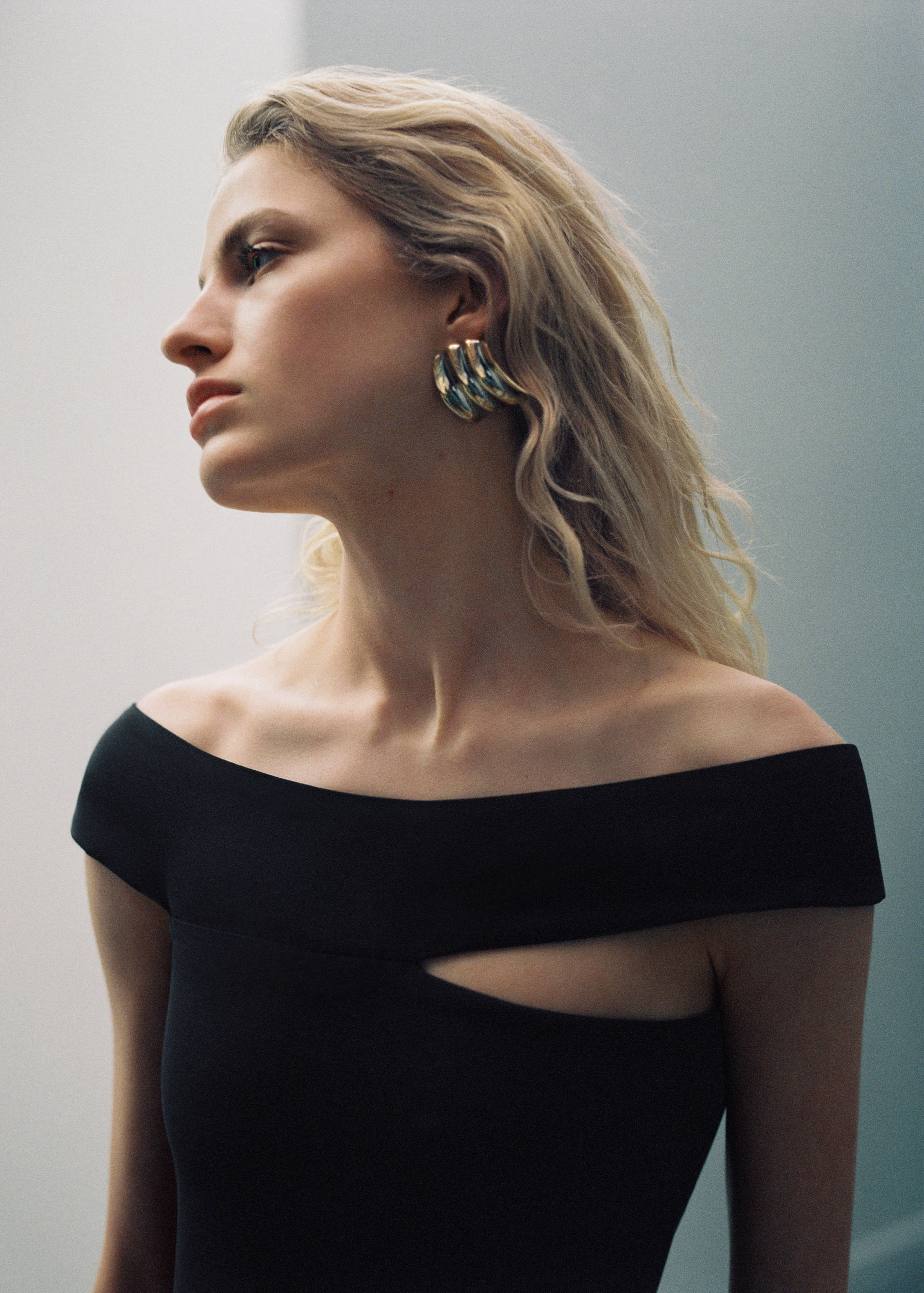 أقراط منقوشة متموجة - تفاصيل المنتج 9