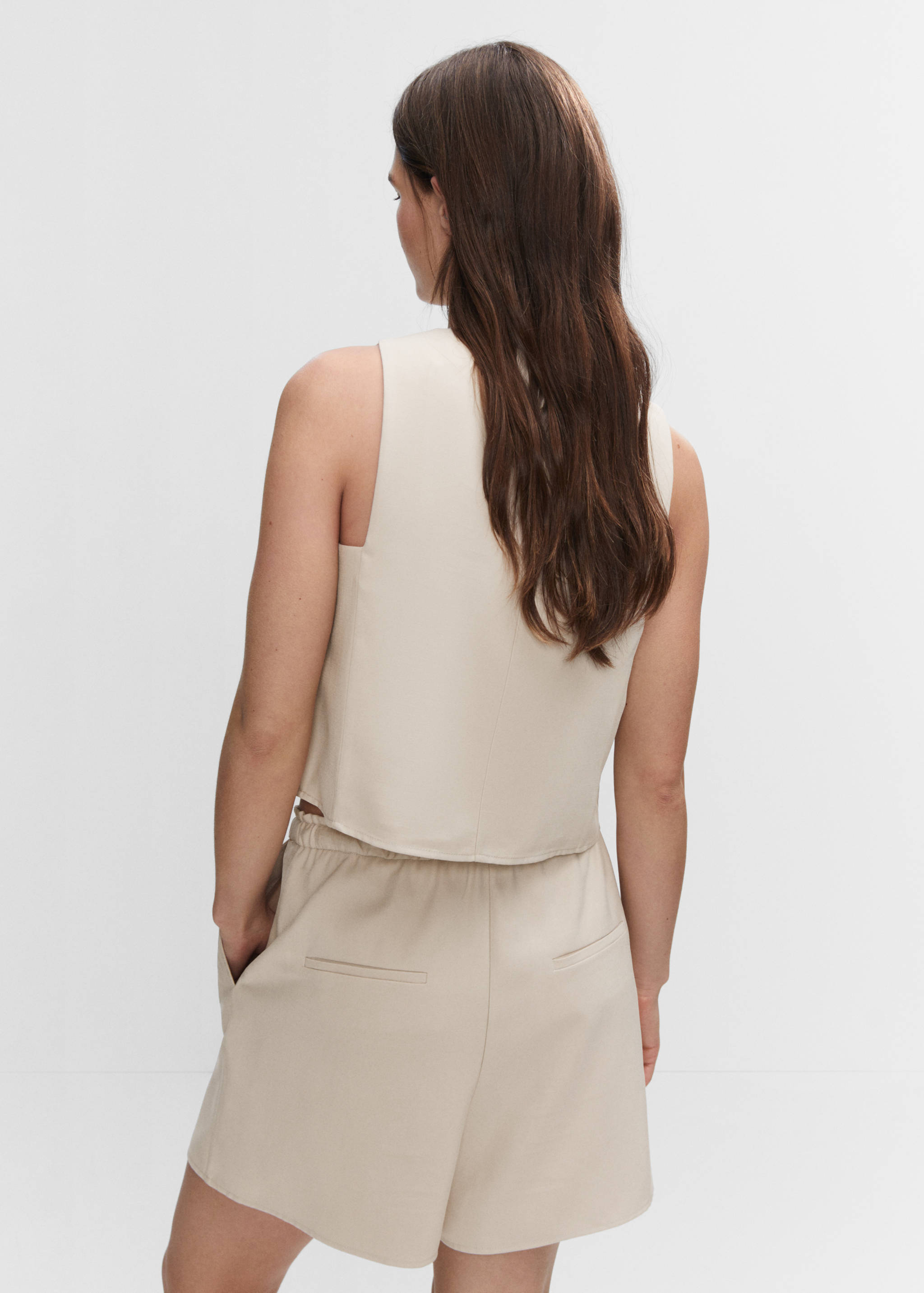 Crop top bretelles larges - Verso de l’article