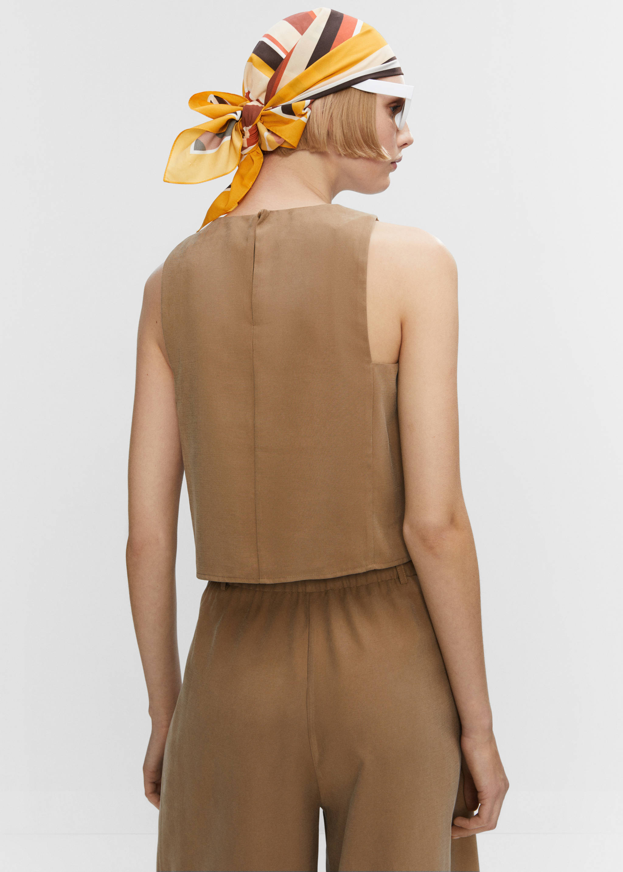 Crop top bretelles larges - Verso de l’article