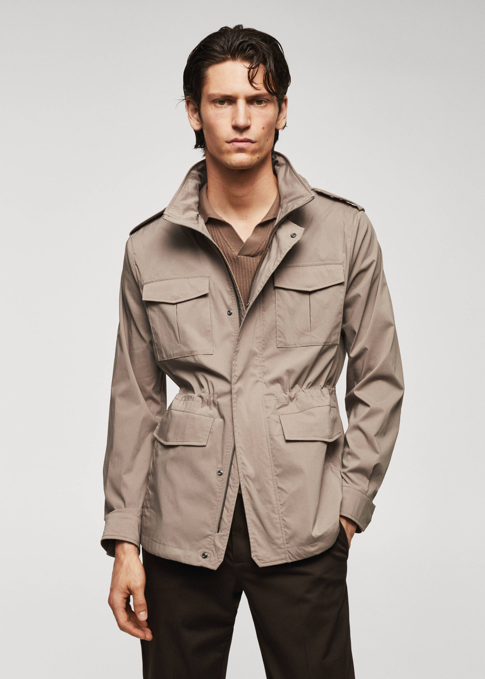 Lightweight saharian jacket with pockets - Medium plane