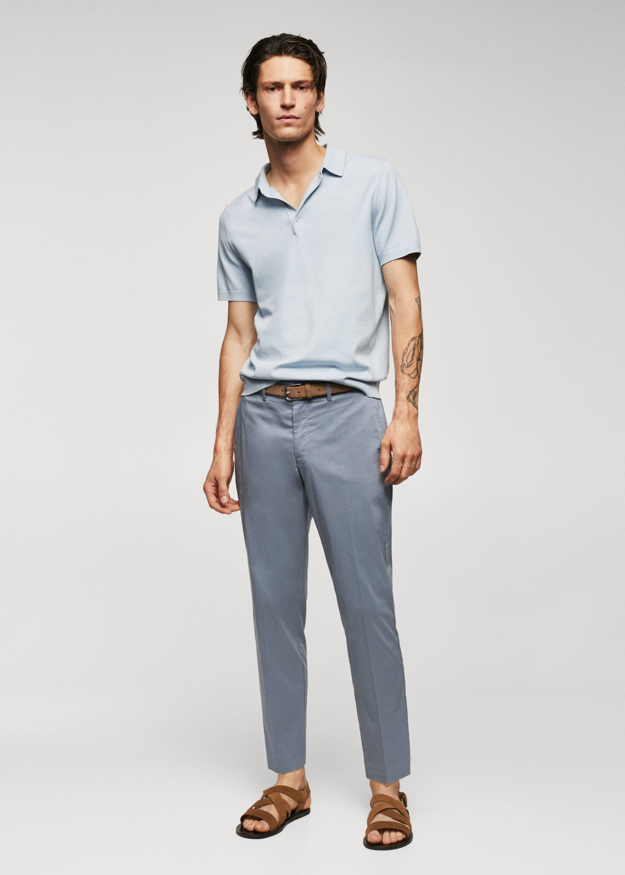 Lightweight cotton trousers - General plane