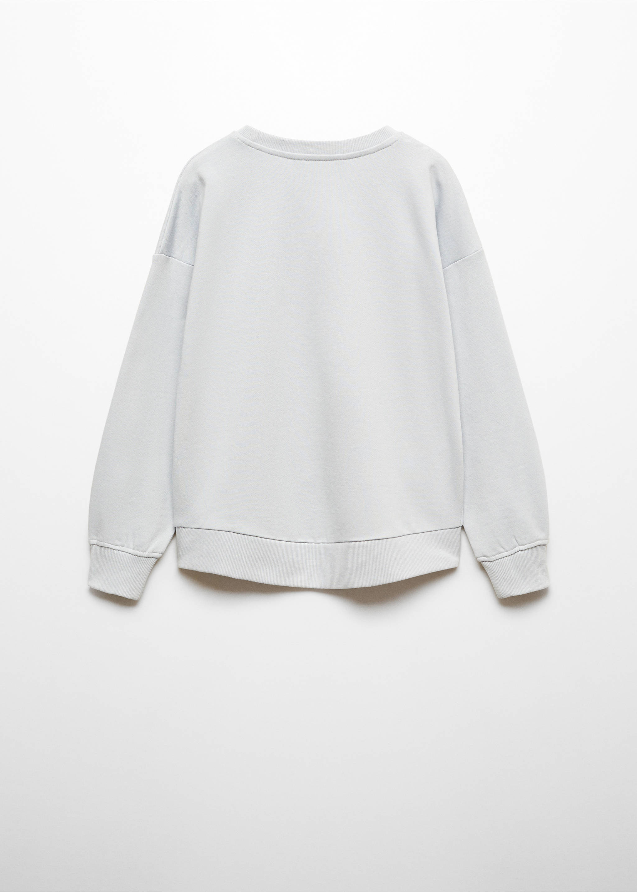 Printed cotton sweatshirt - Reverse of the article, Sky Blue. Ref: 57052521-00.