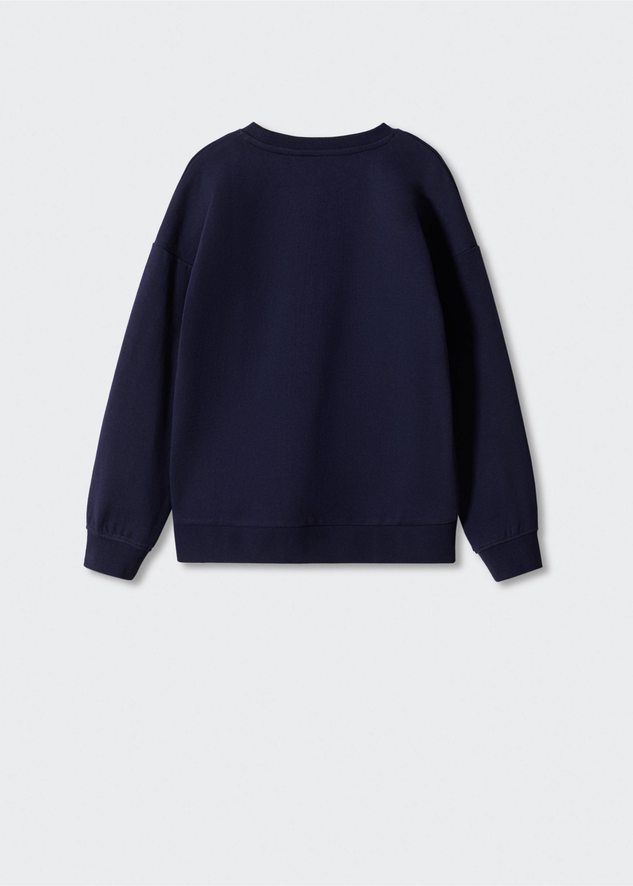 Printed cotton sweatshirt - Reverse of the article, Navy. Ref: 57052521-00.