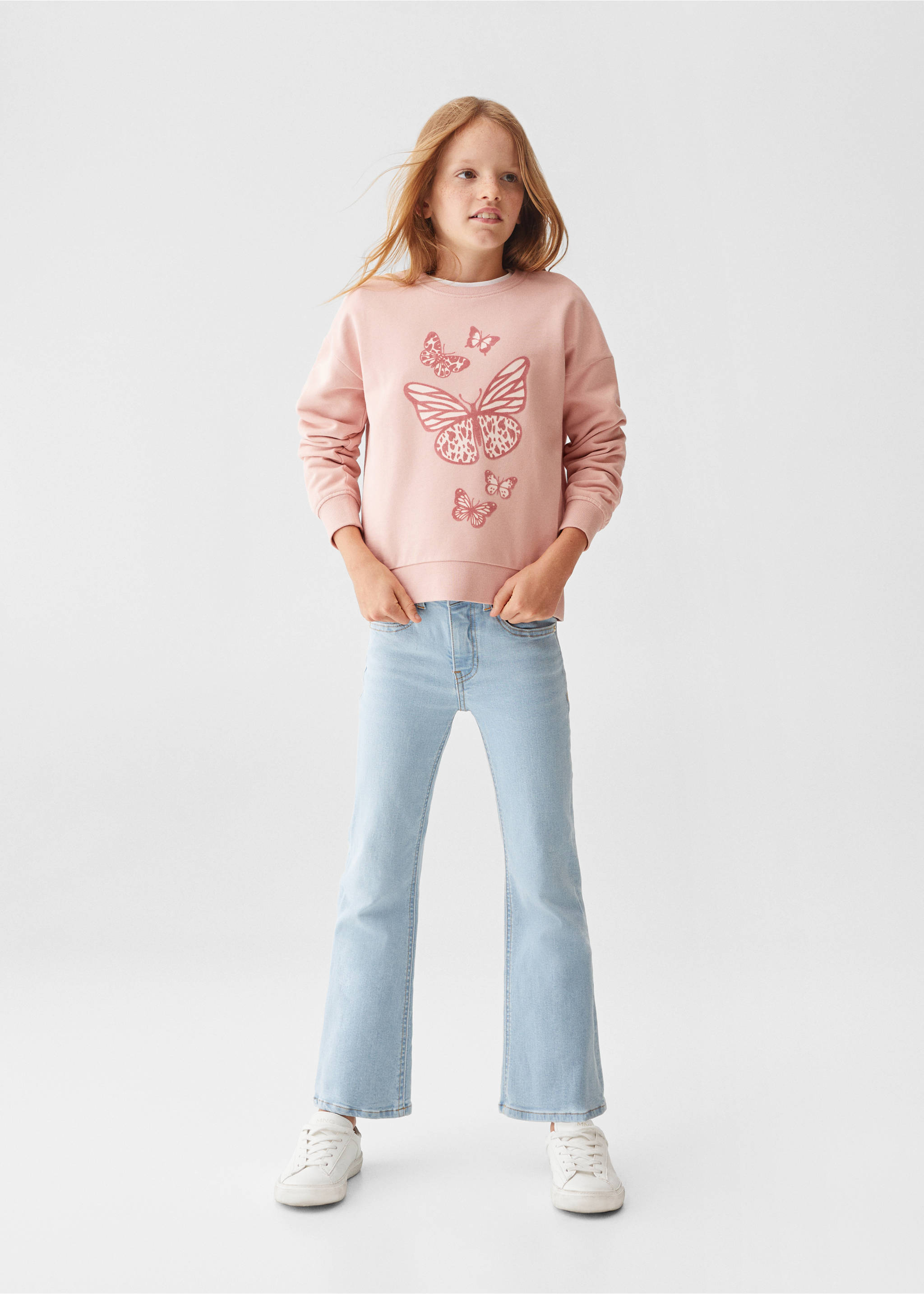 Printed cotton sweatshirt - General plane, Pink. Ref: 57052521-00.