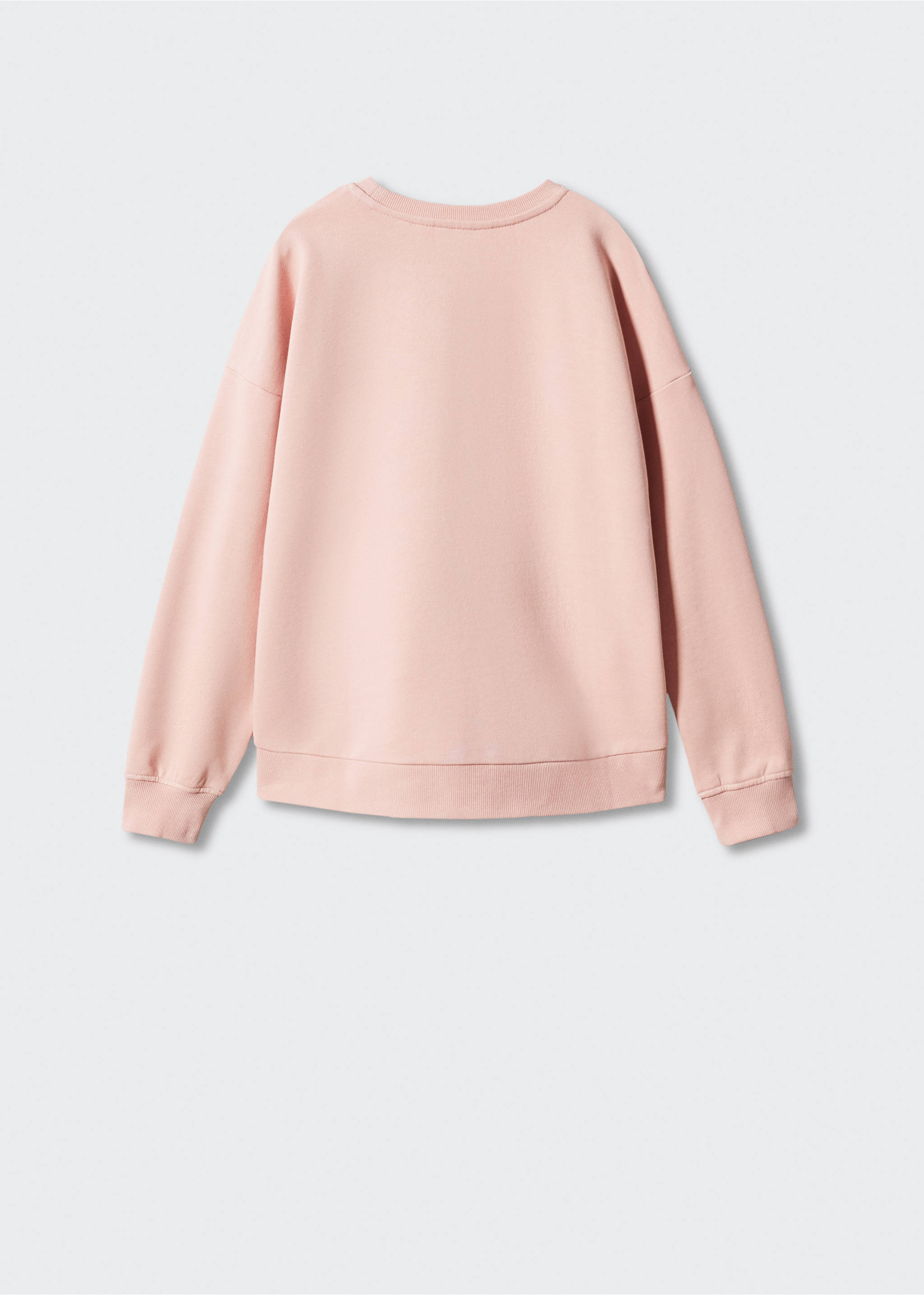 Printed cotton sweatshirt - Reverse of the article, Pink. Ref: 57052521-00.
