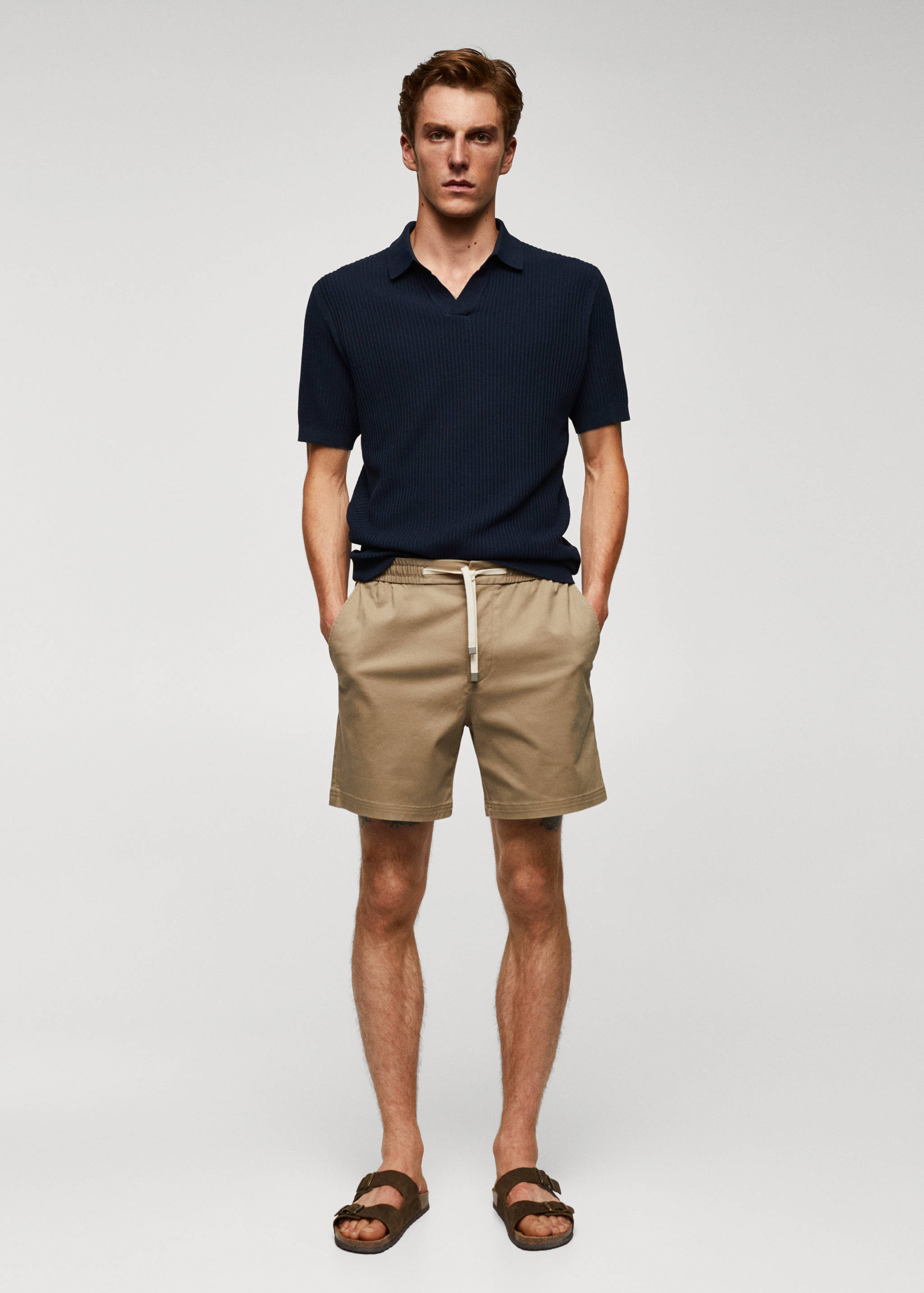 Bermuda coton cordon - Plan général