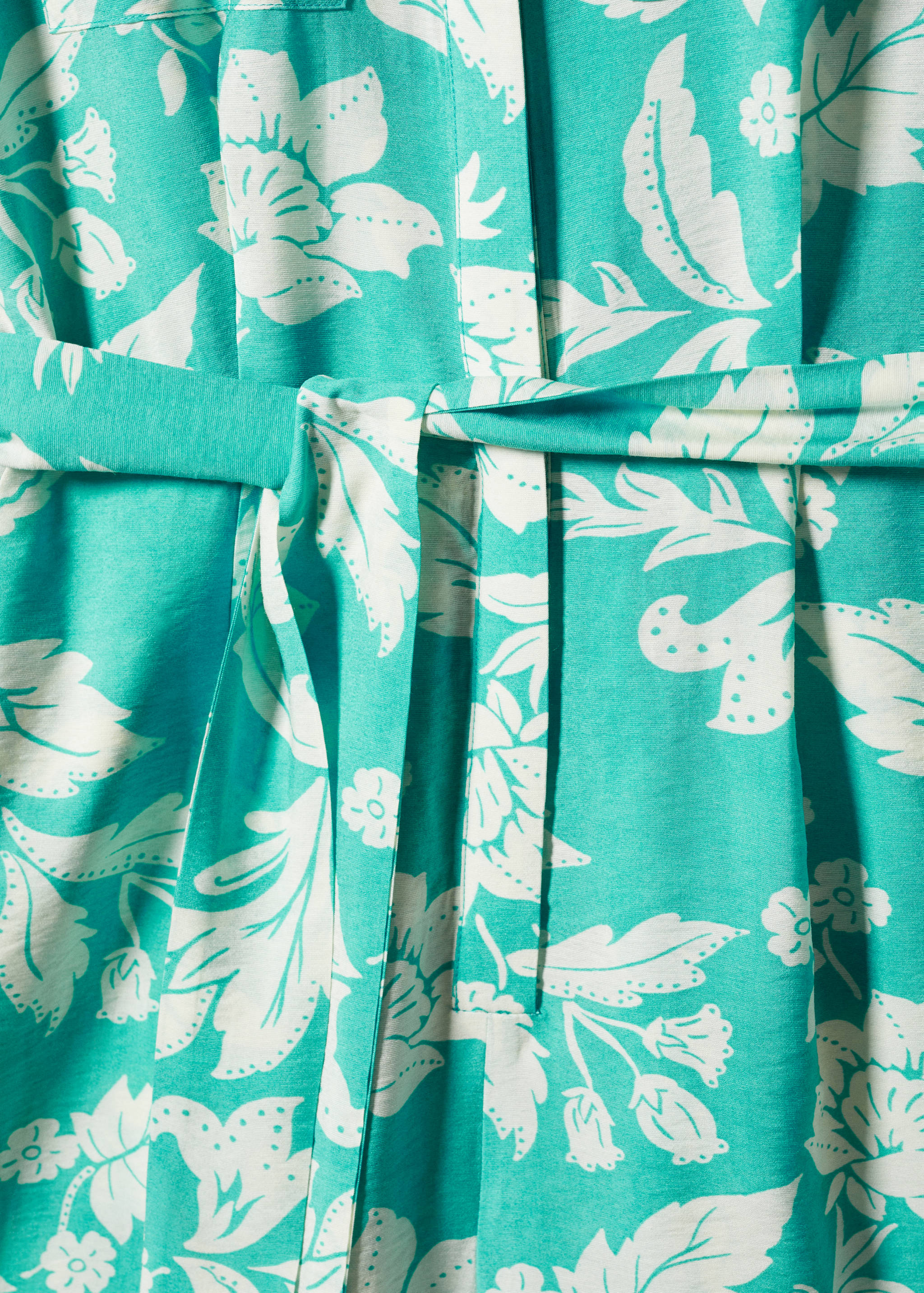 Floral-print jumpsuit with tie - Details of the article 8