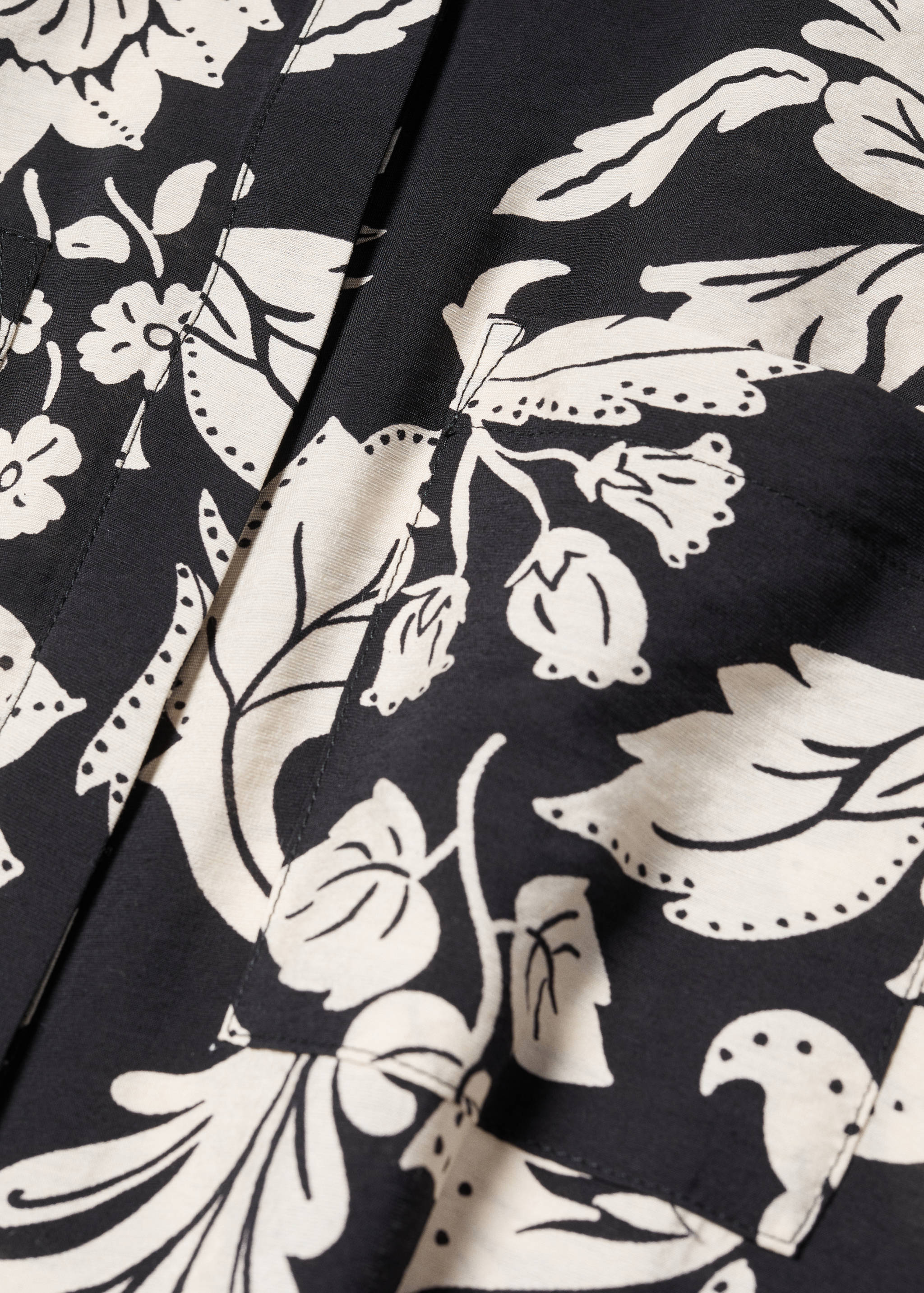 Floral-print jumpsuit with tie - Details of the article 8